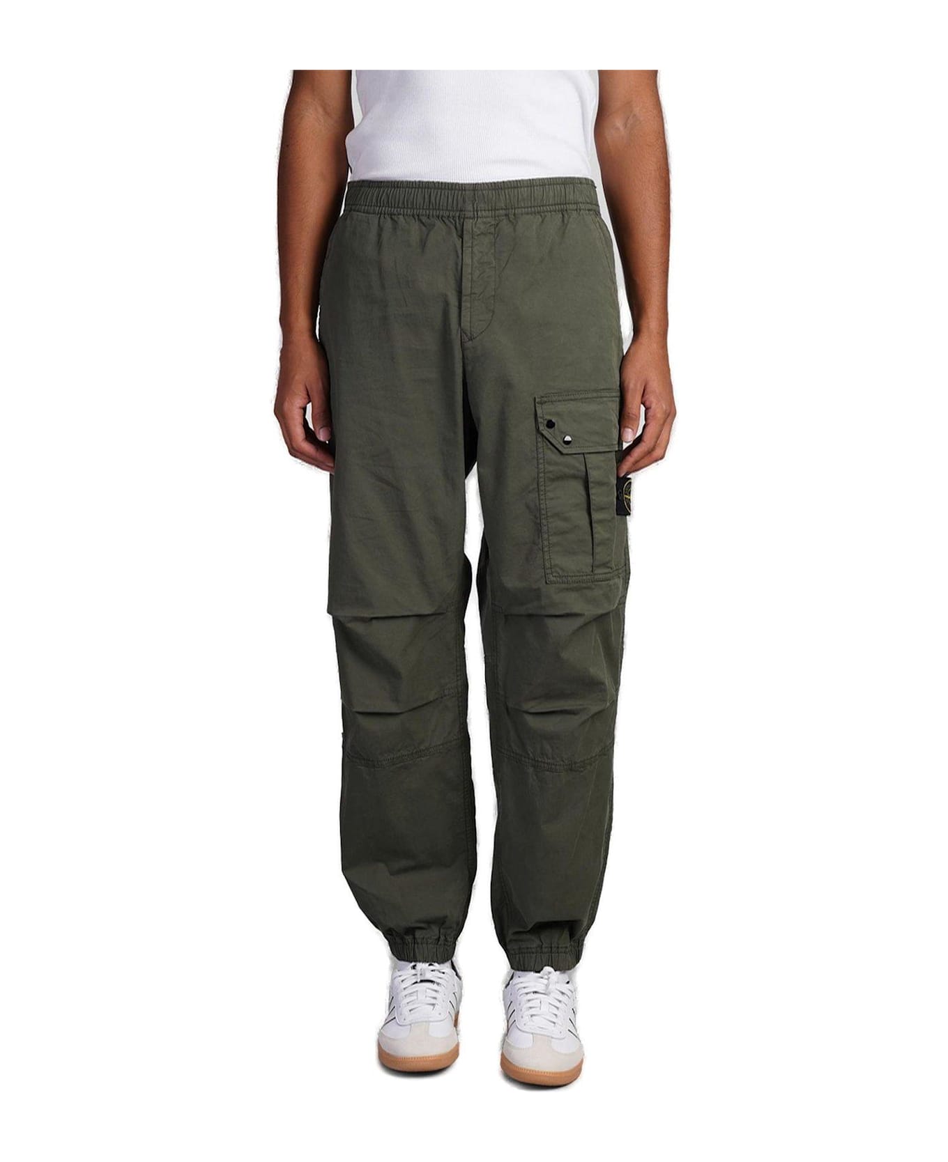 Stone Island Loose Fit Jogger Cargo Pants - green