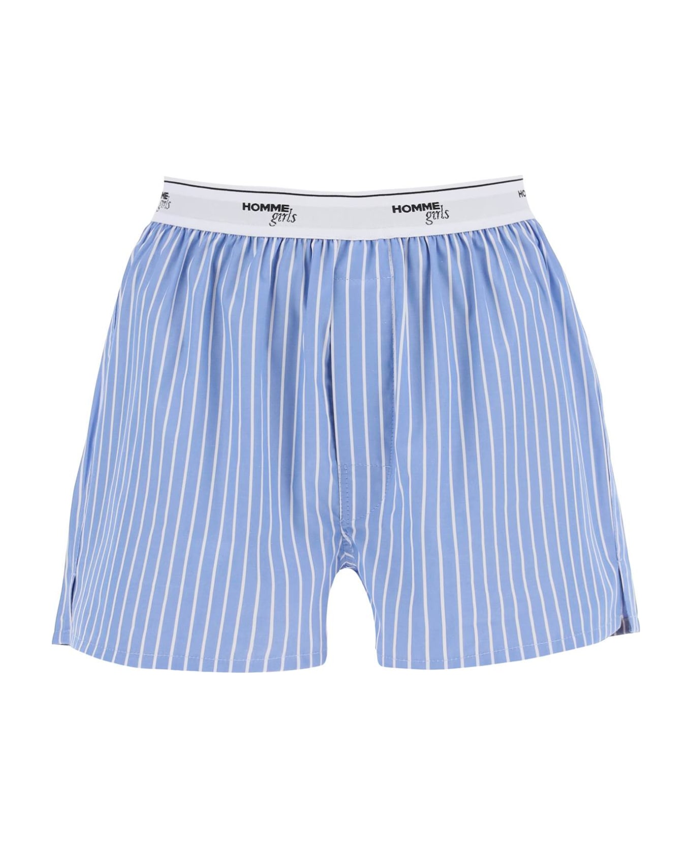 HommeGirls Cotton Boxer Shorts - BLUE WHITE (Blue)