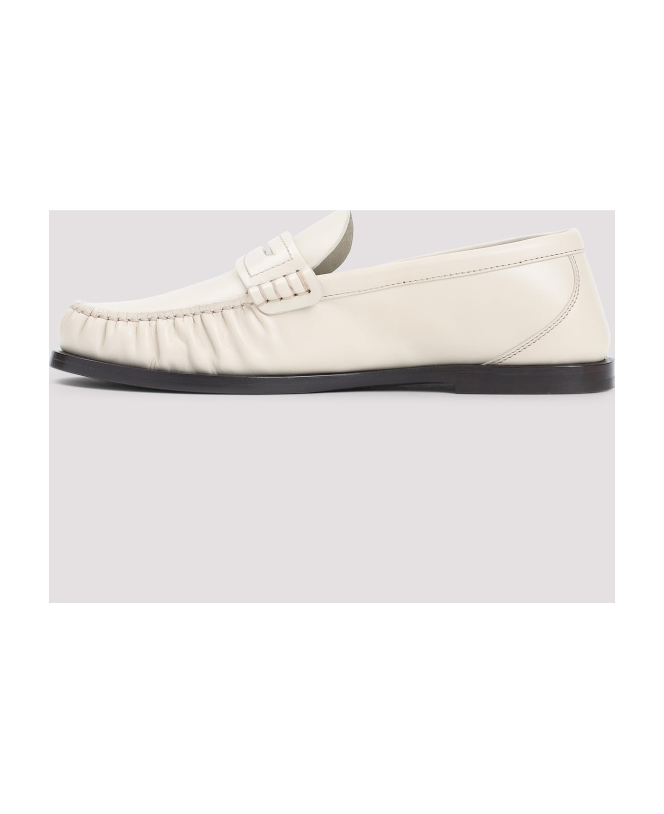 Saint Laurent Leather Loafers - Neutro