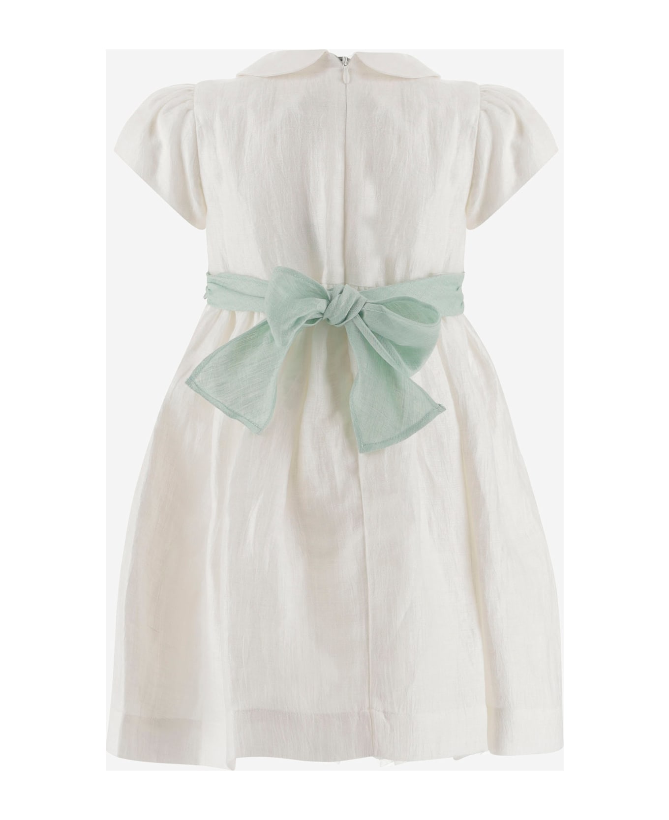 Il Gufo Linen Blend Dress - White