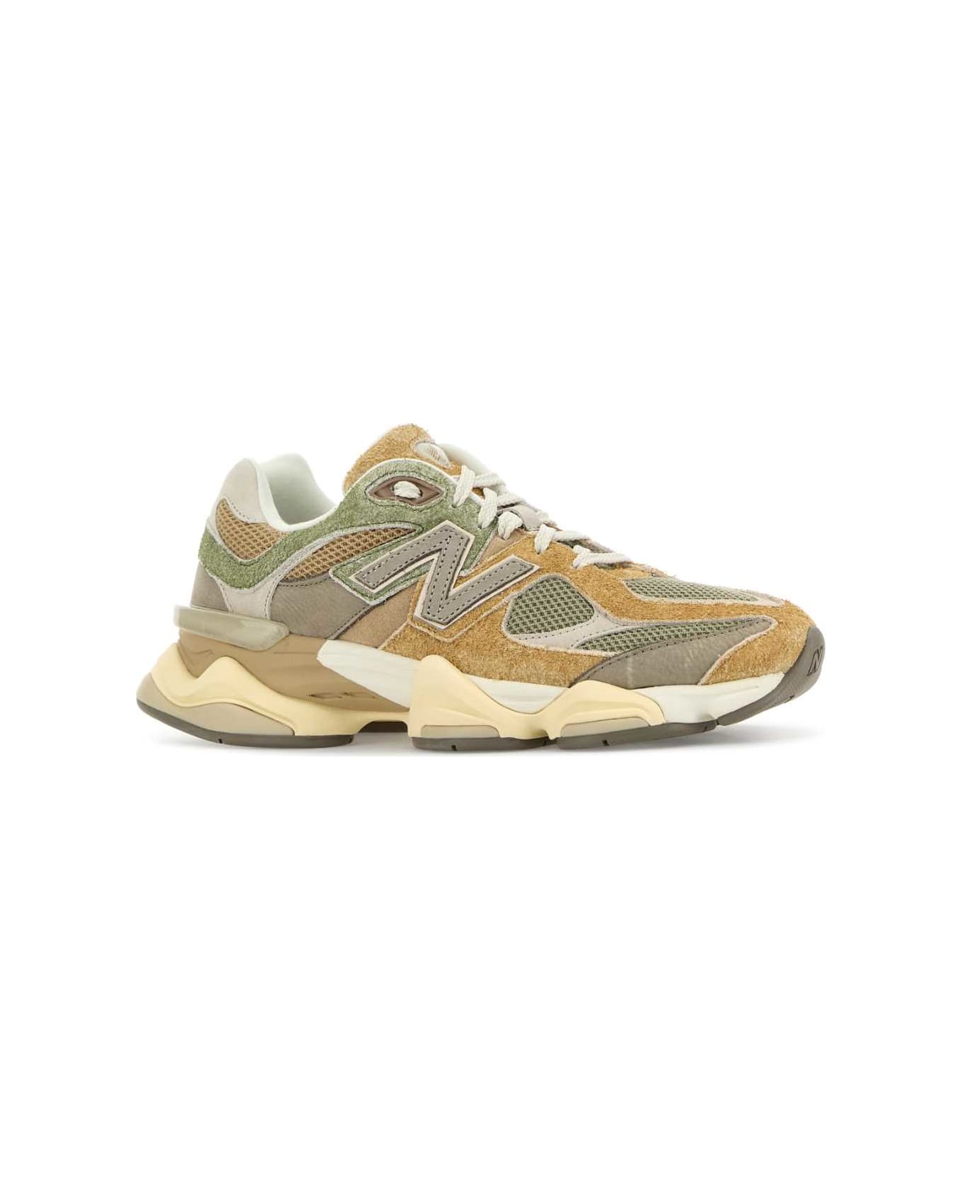 New Balance Multicolor Mesh And Suede 9060 Sneakers - BEIGEBROWN