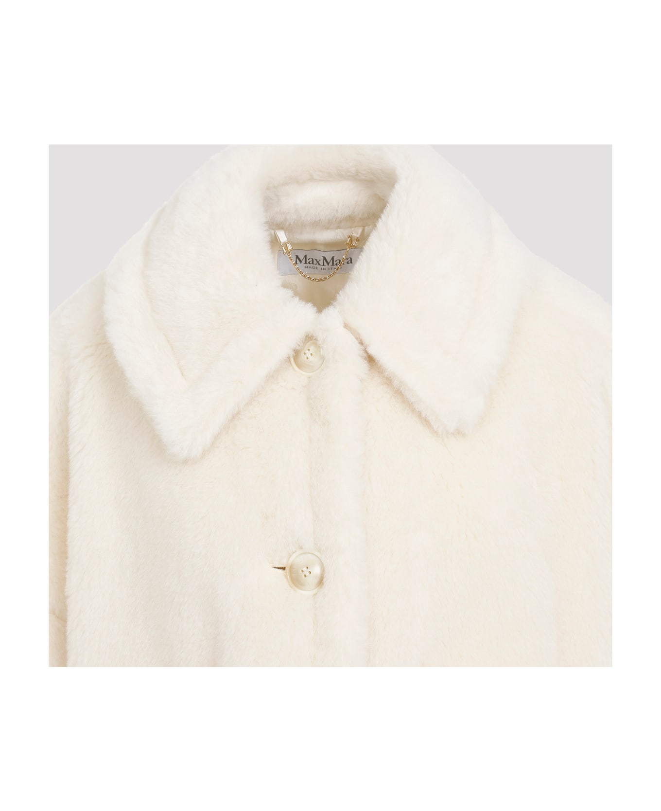 Max Mara Newterzo1 Teddy Cape - Bianco