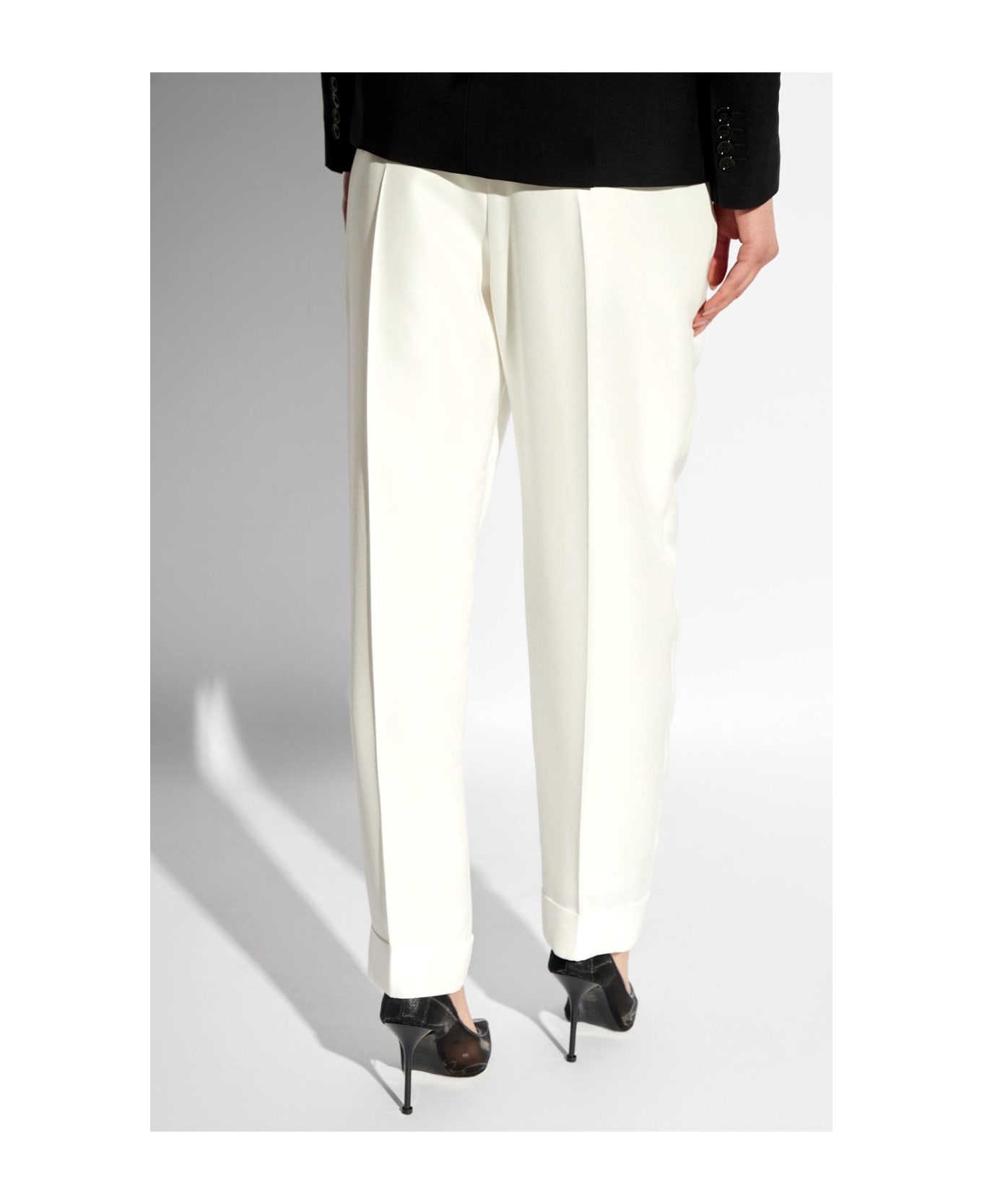 Alexander McQueen Pleat-front Trousers - WHITE