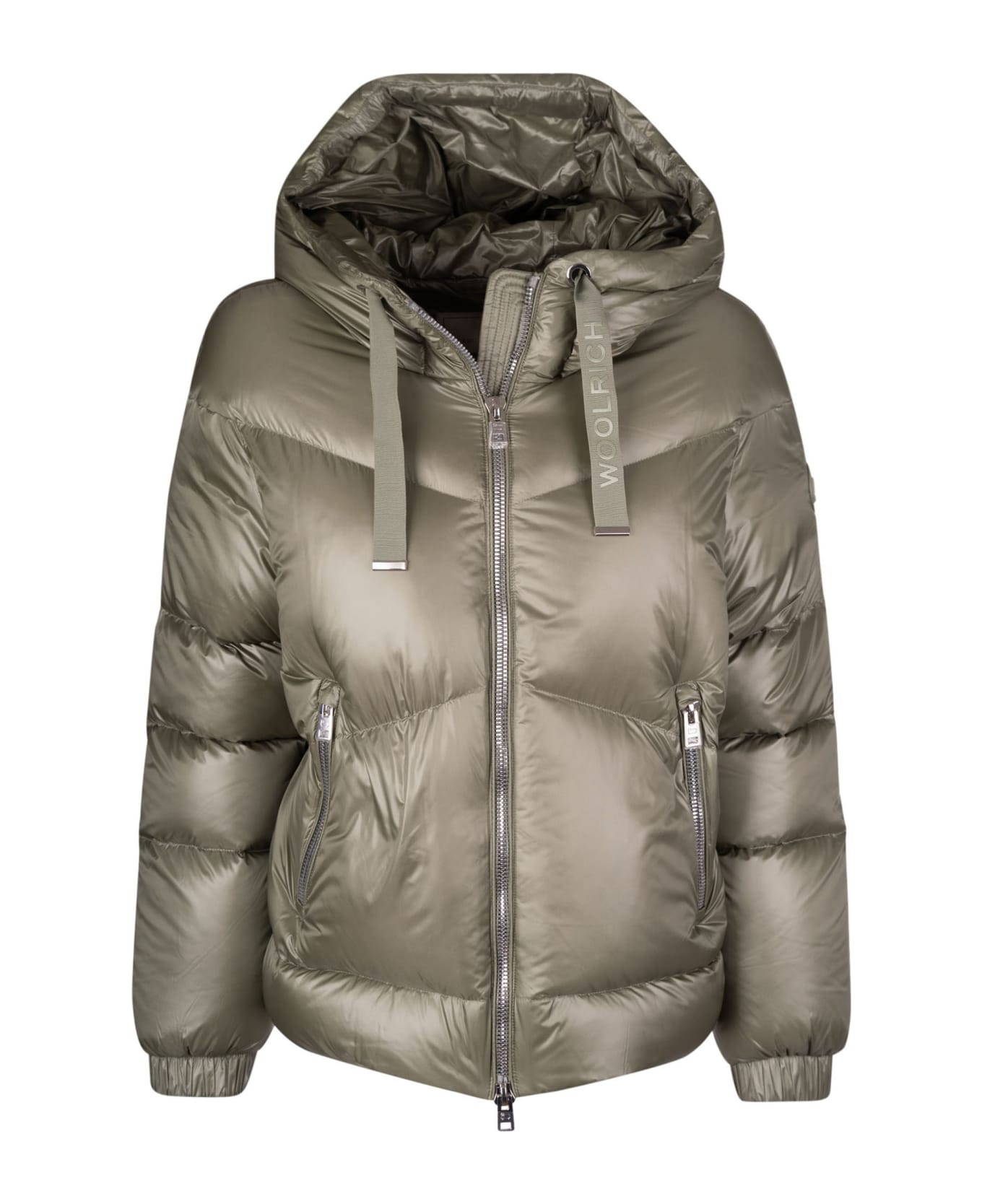 Woolrich Zip Fitted Padded Jacket - Tundra Grey