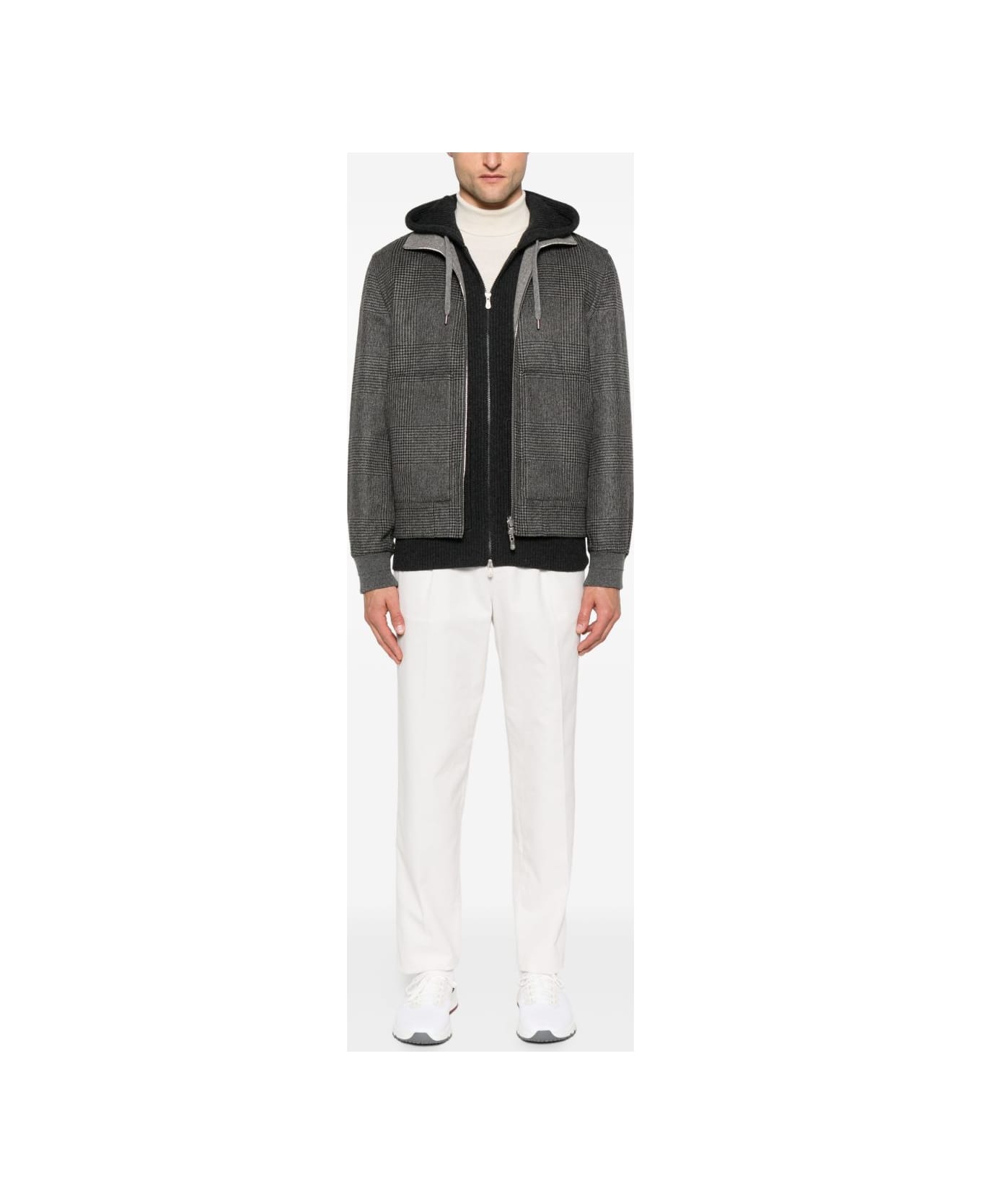 Brunello Cucinelli Cashmere Bomber Jacket - Grey