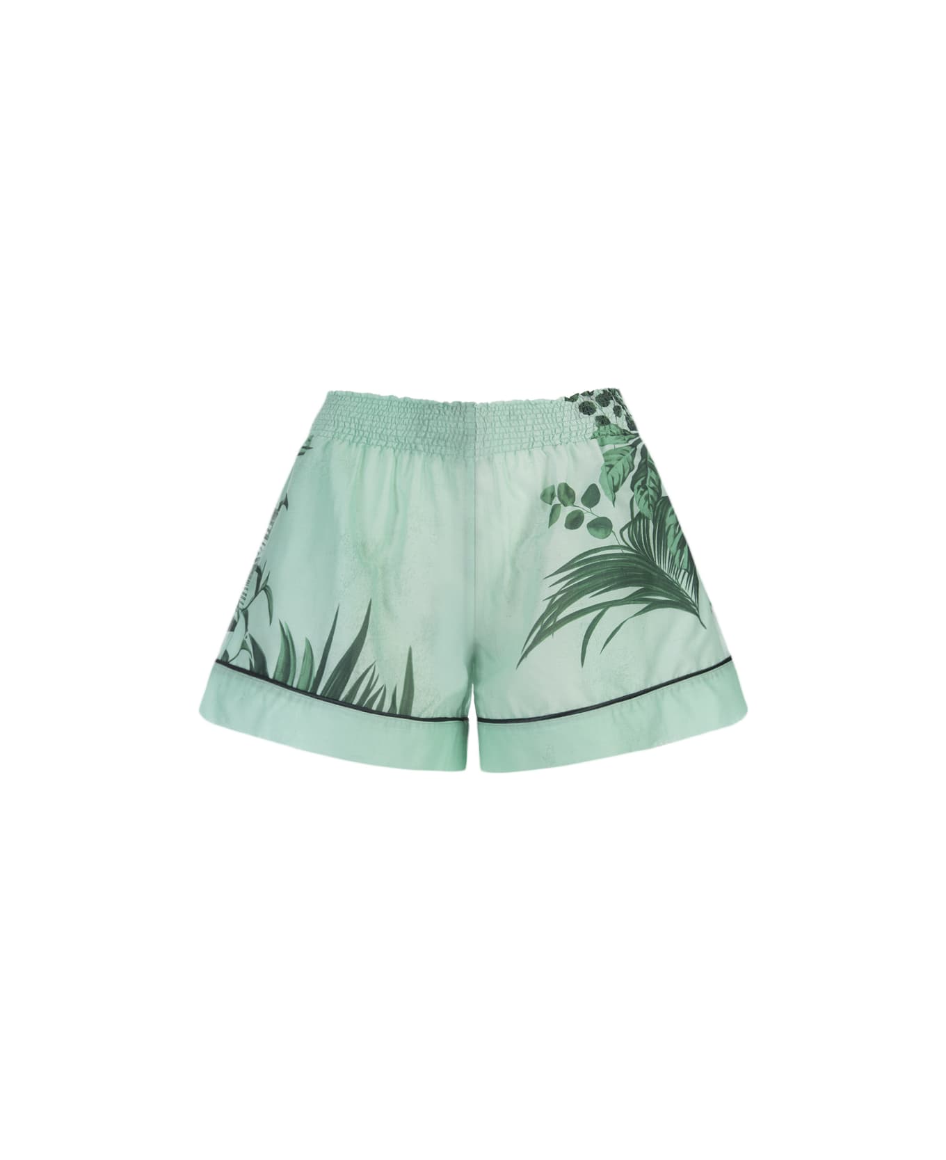 For Restless Sleepers Flowers Green Toante Shorts - Green