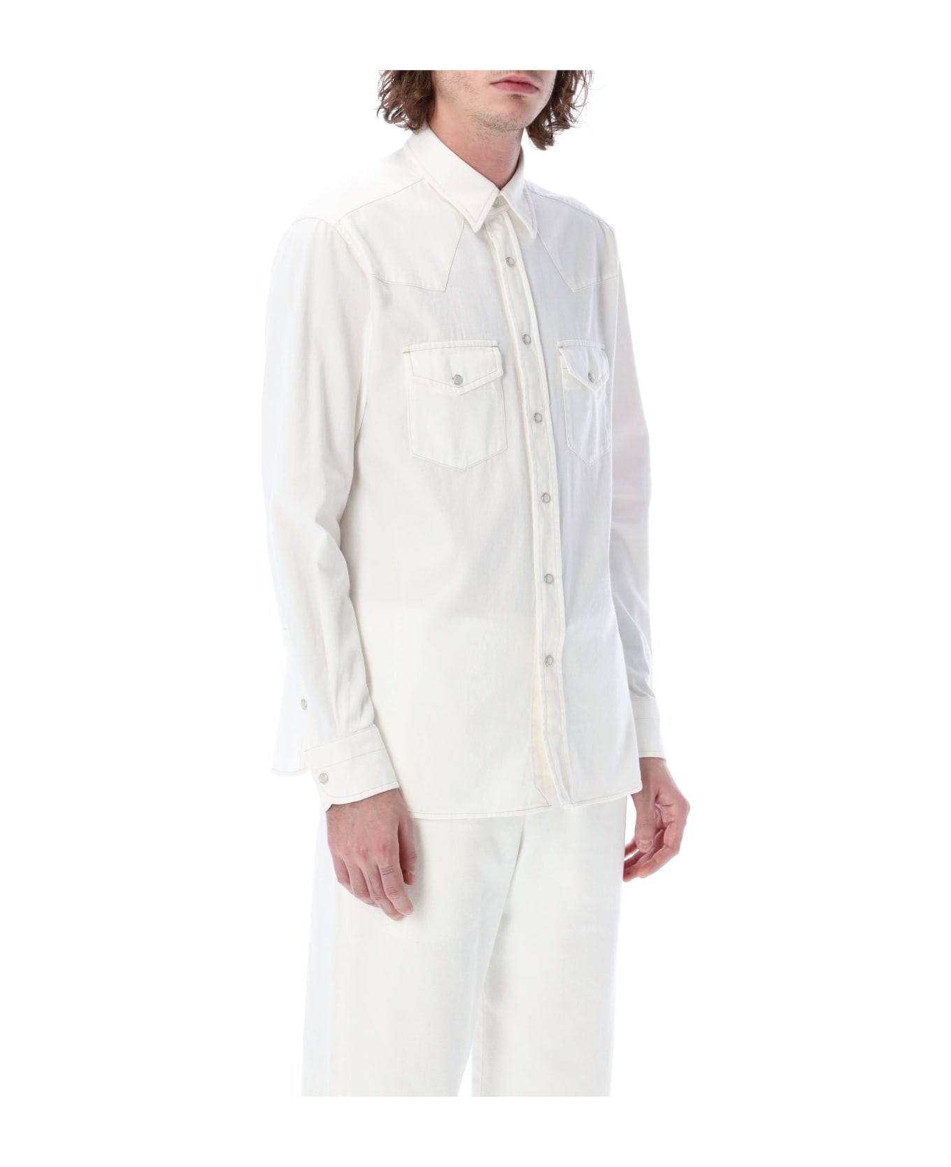 Tom Ford Cotton Western Shirt - White シャツ