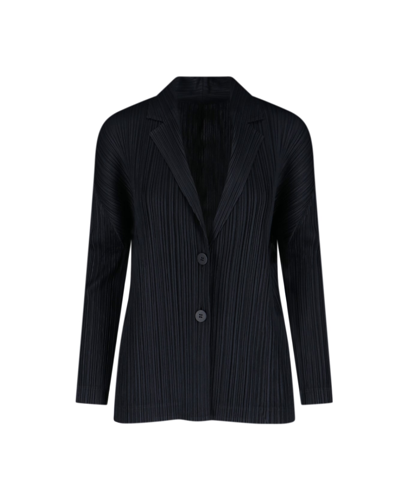 Pleats Please Issey Miyake 'plissè' Single-breasted Blazer - BLACK ブレザー