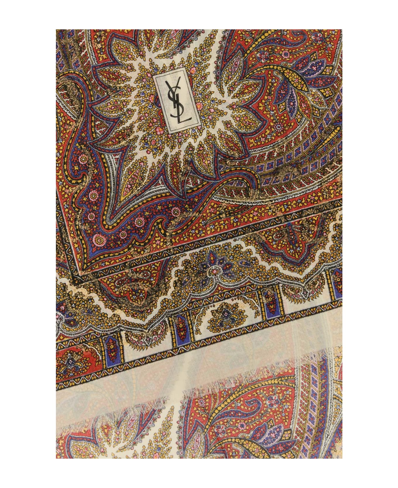 マフラー・ストール Saint Laurent Embroidered Modal Blend Scarf Saint Laurent Embroidered Modal Blend Scarf | italist