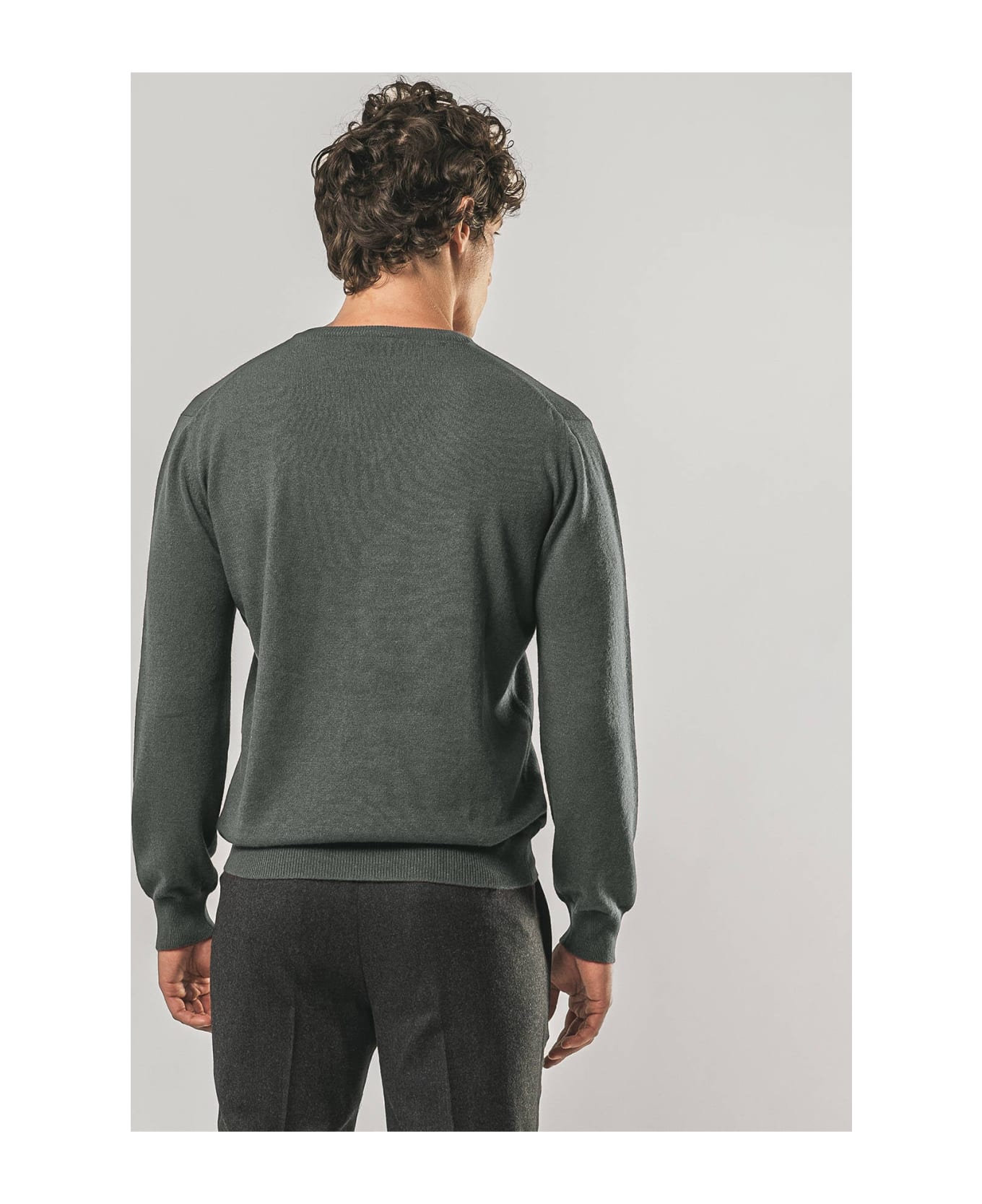 Larusmiani V-neck Sweater Bachelor Sweater - Grey