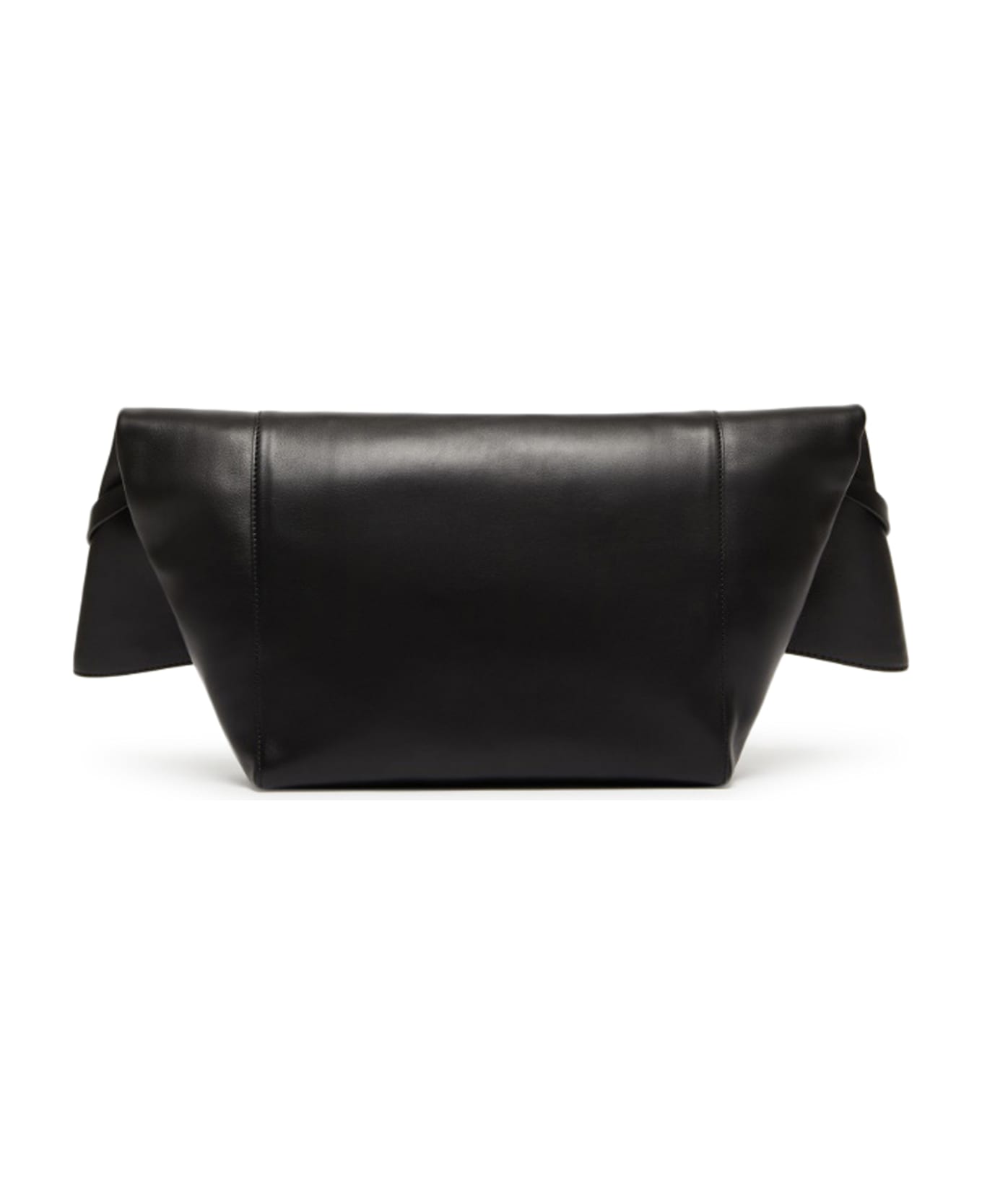 Max Mara Large Clutch In Natural Leather Max Mara - Nero