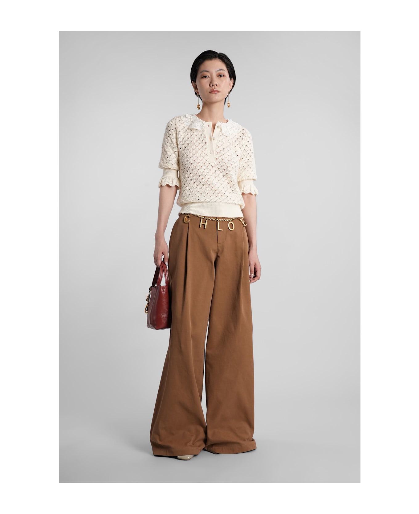Chloé Pants In Brown Cotton - brown