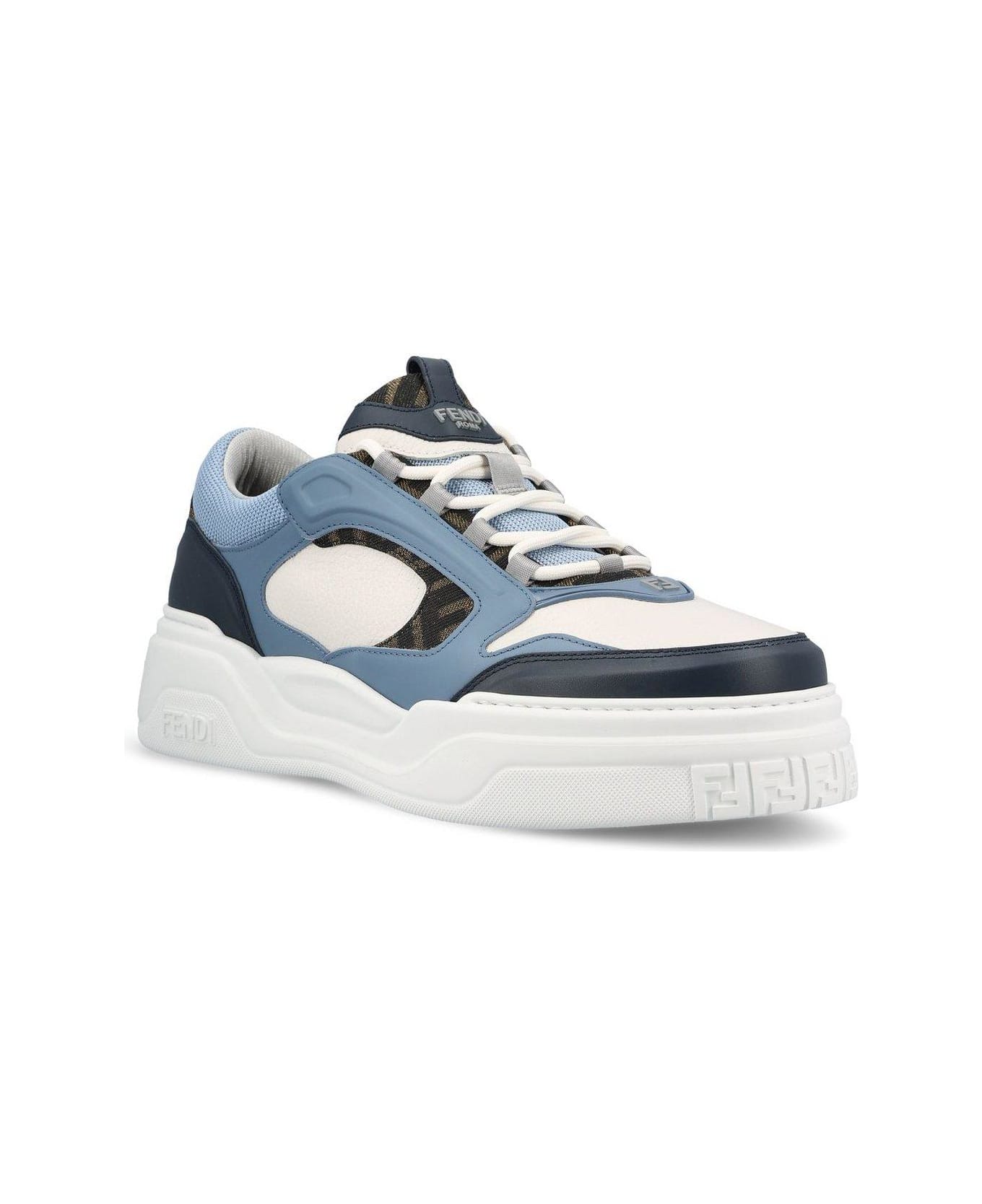 Fendi Force Lace-up Sneakers - BLUBERRY+BIAN+CELEST