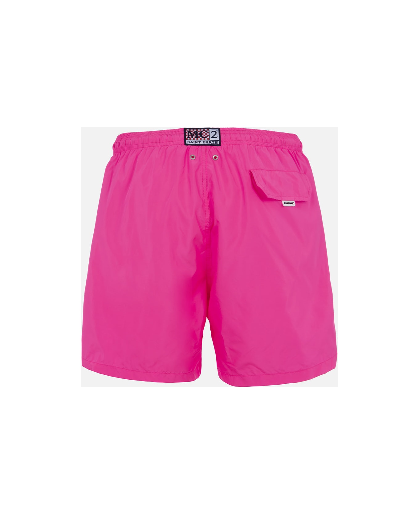 MC2 Saint Barth Man Lightweight Fabric Fluo Pink Swim Shorts Lighting Pantone | Pantone® Special Edition - PINK