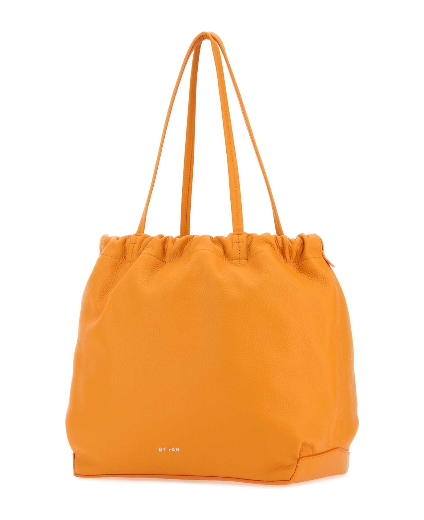 BY FAR Orange Nappa Leather Oslo Shopping Bag - Orange