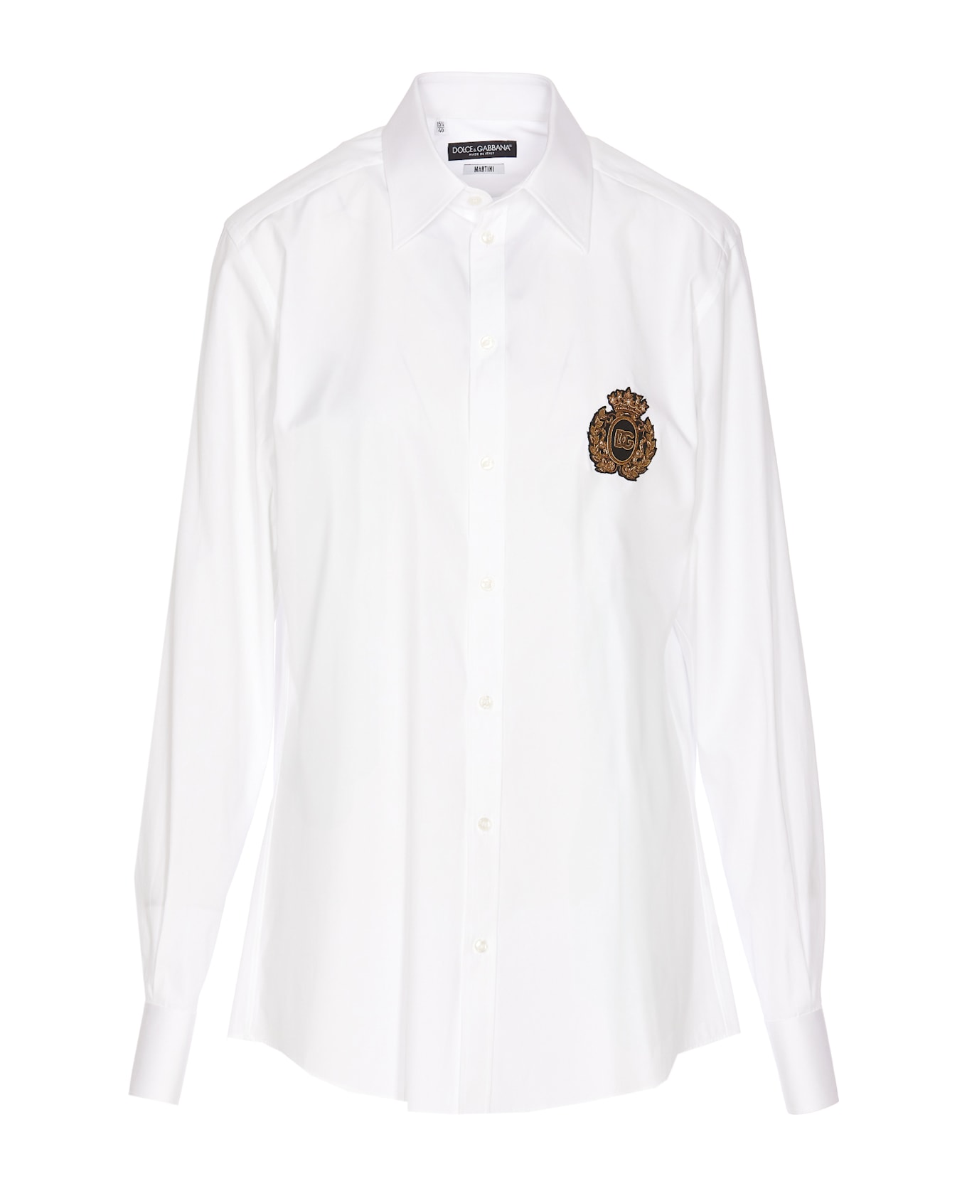 Dolce & Gabbana Araldico Patch Shirt - Bianco Ottico