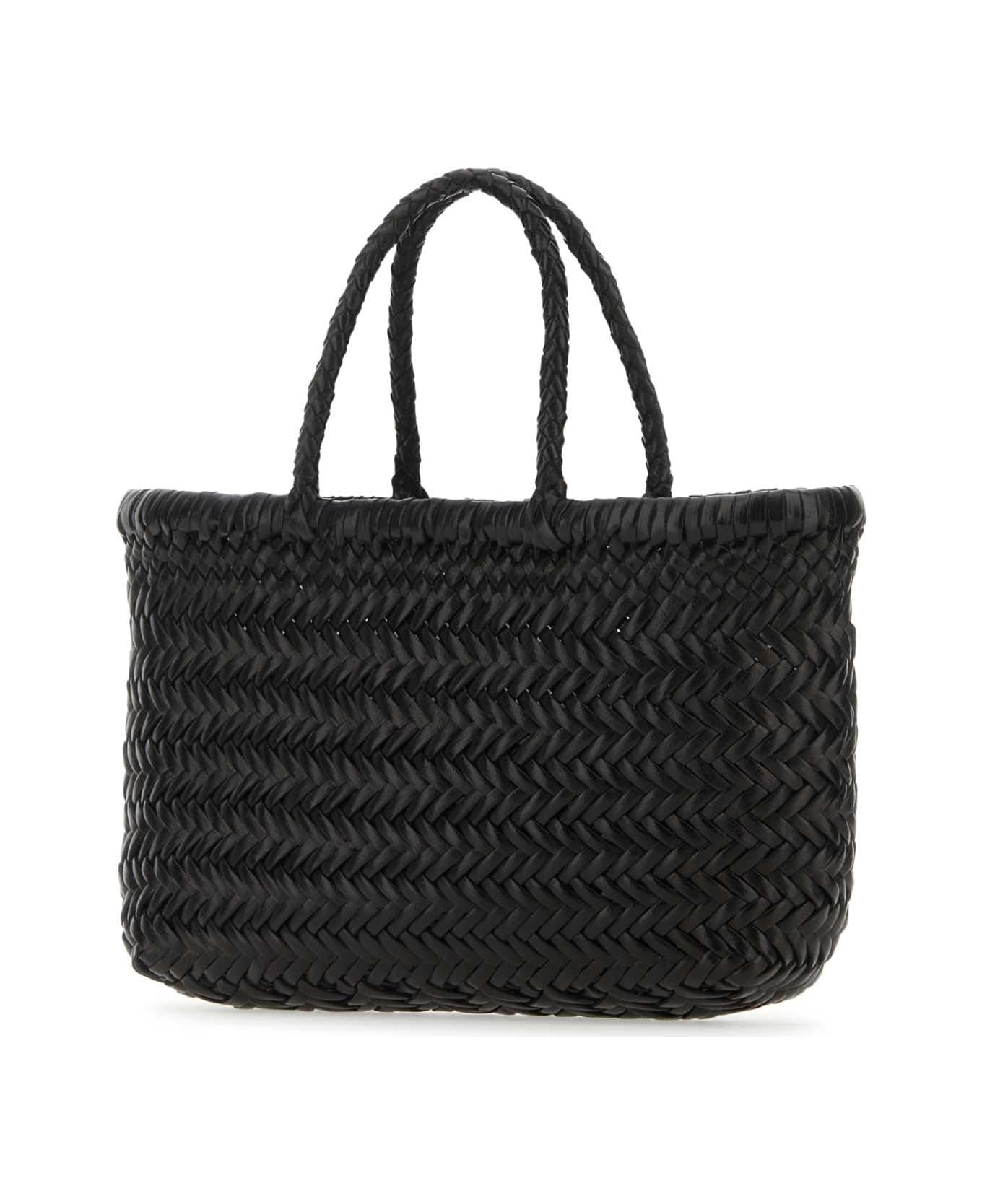 Dragon Diffusion Black Leather Mini Gora Handbag - BLACK トートバッグ