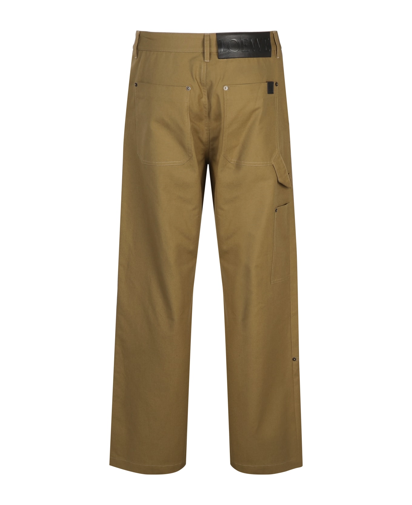 Loewe Workwear Trousers In Cotton Canvas - Chestnut