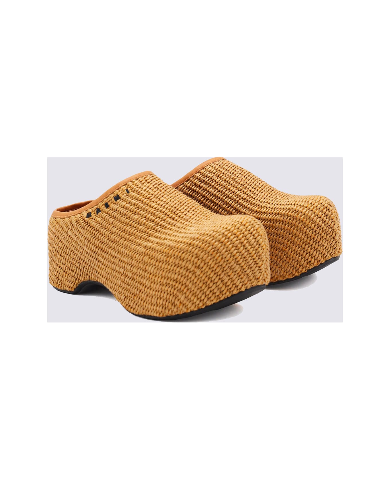 Marni Brown Leather Sandals - RAW SIENNA