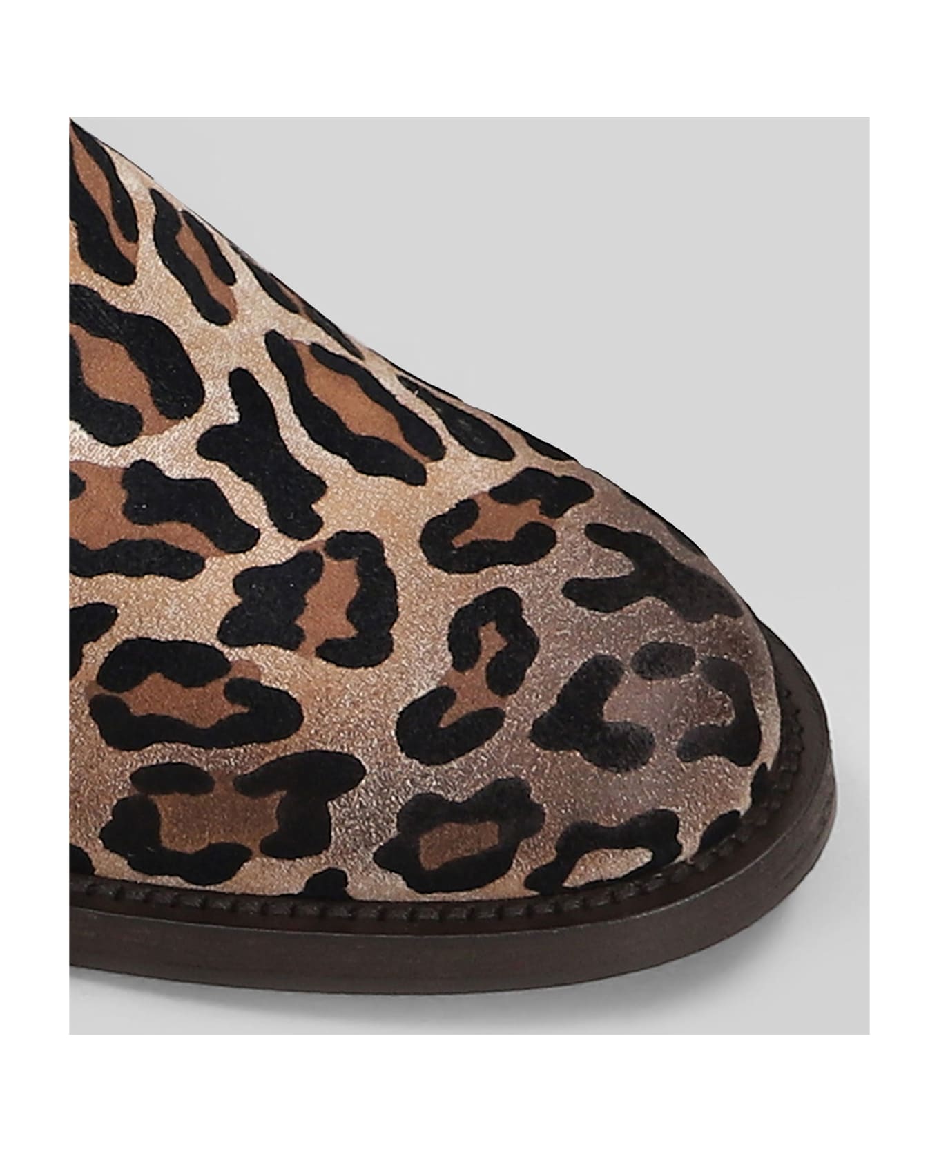 Via Roma 15 Ankle Boots Inside Wedge In Animalier Suede - Animalier