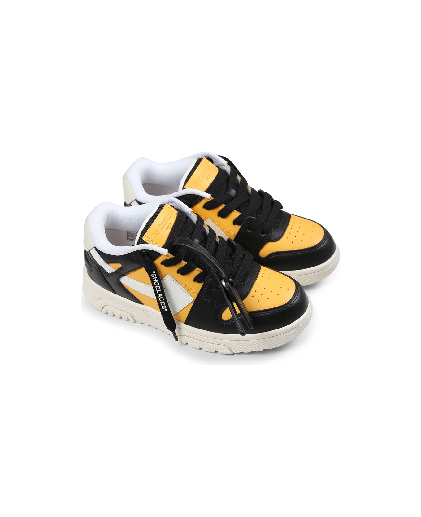 Off-White Yellow Sneakers For Boy With Arrow - Yellow