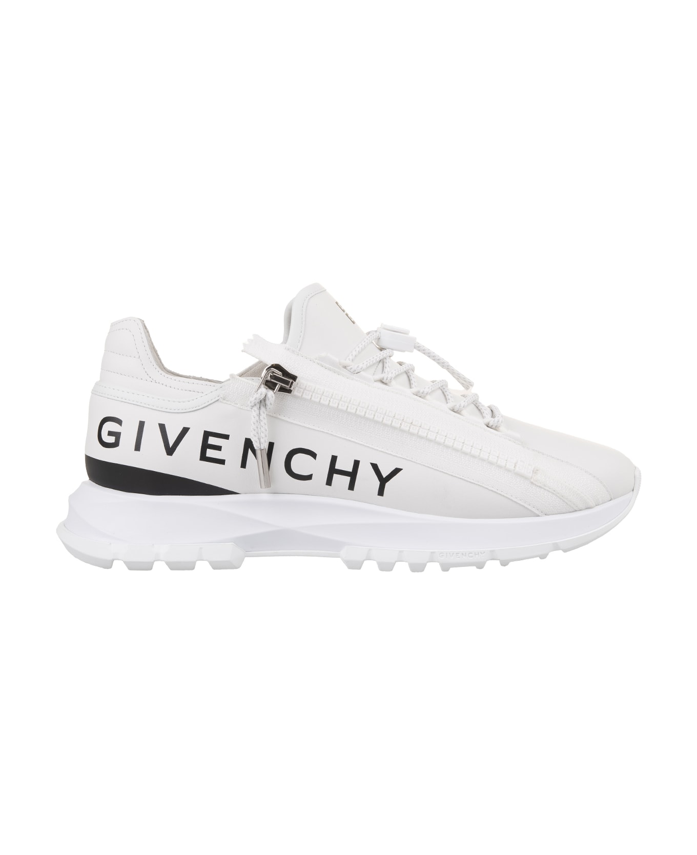 Givenchy Specter Running Sneakers In White Leather With Zip - White