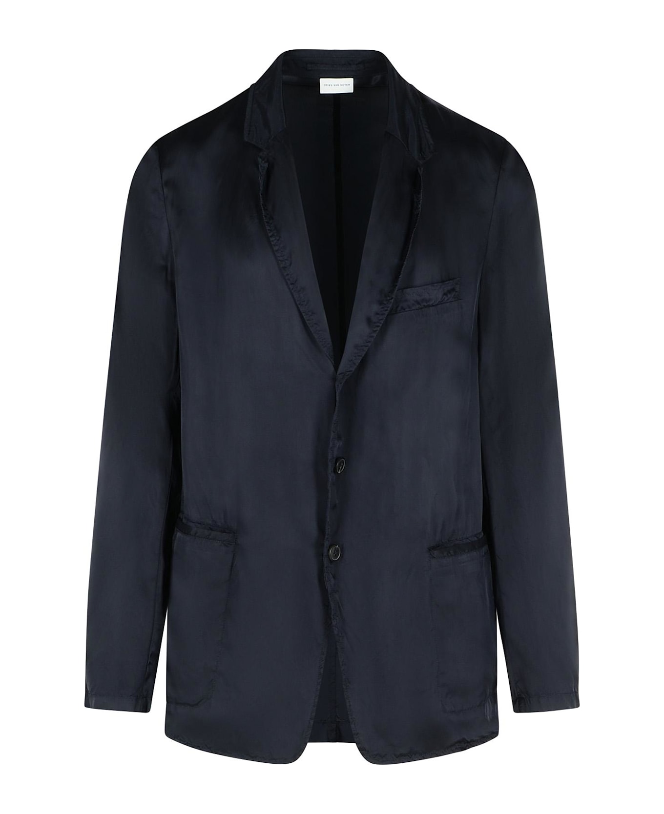 Dries Van Noten 
bilbo
 Navy Viscose Blazer - Navy