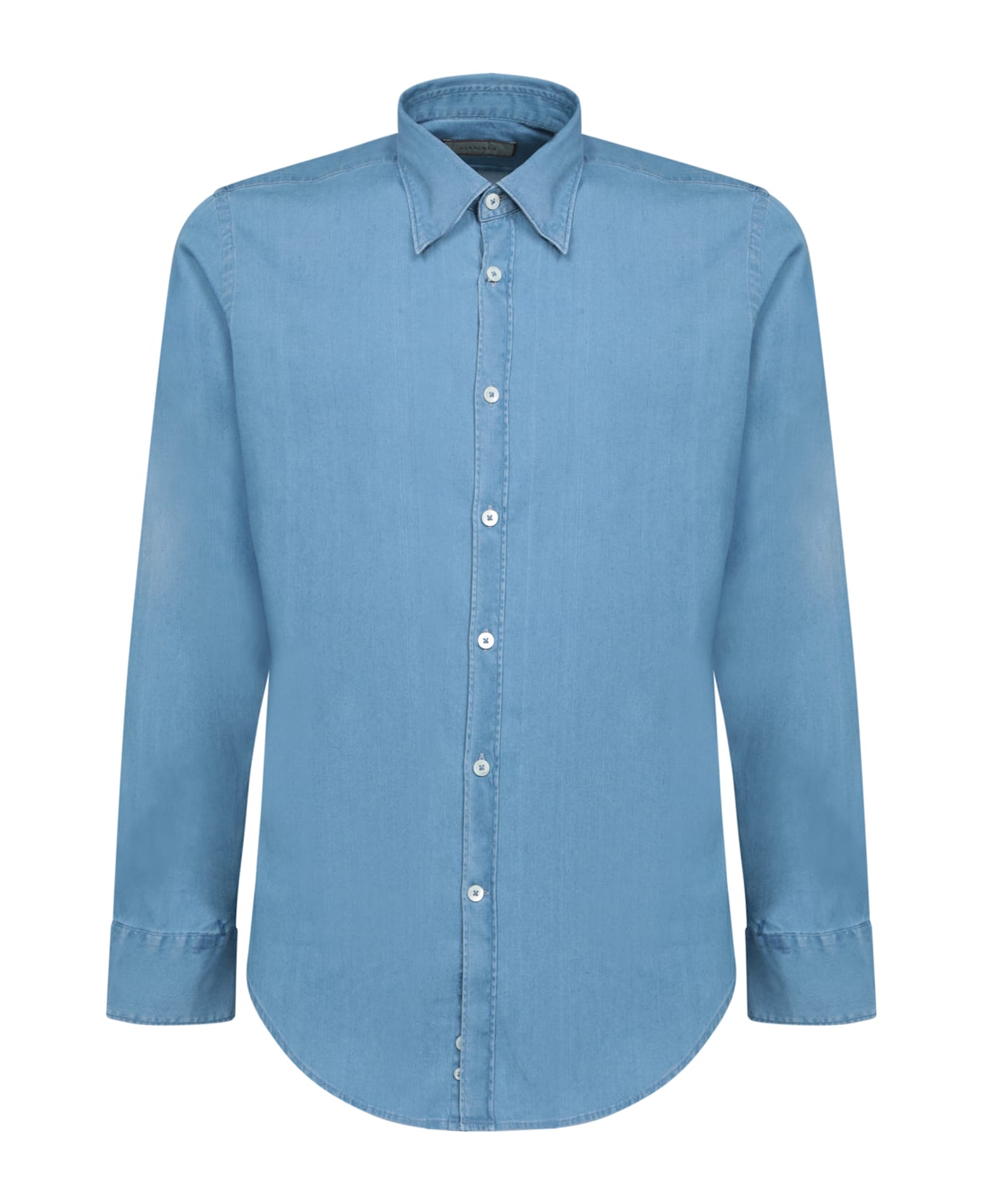 Canali Blue Denim Shirt - Blue