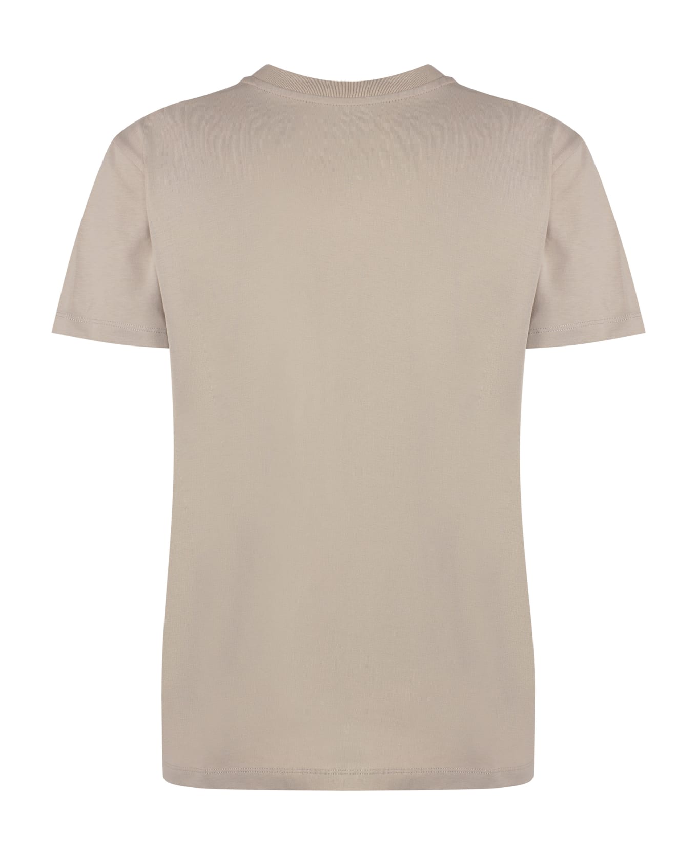 Moncler Cotton Crew-neck T-shirt - Beige Tシャツ