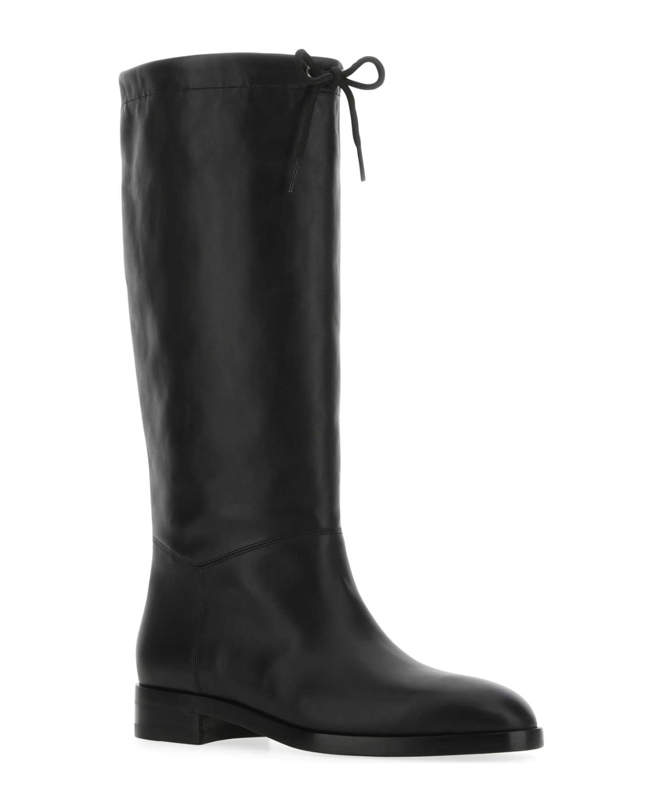 Gucci Black Leather Boots - Black ブーツ