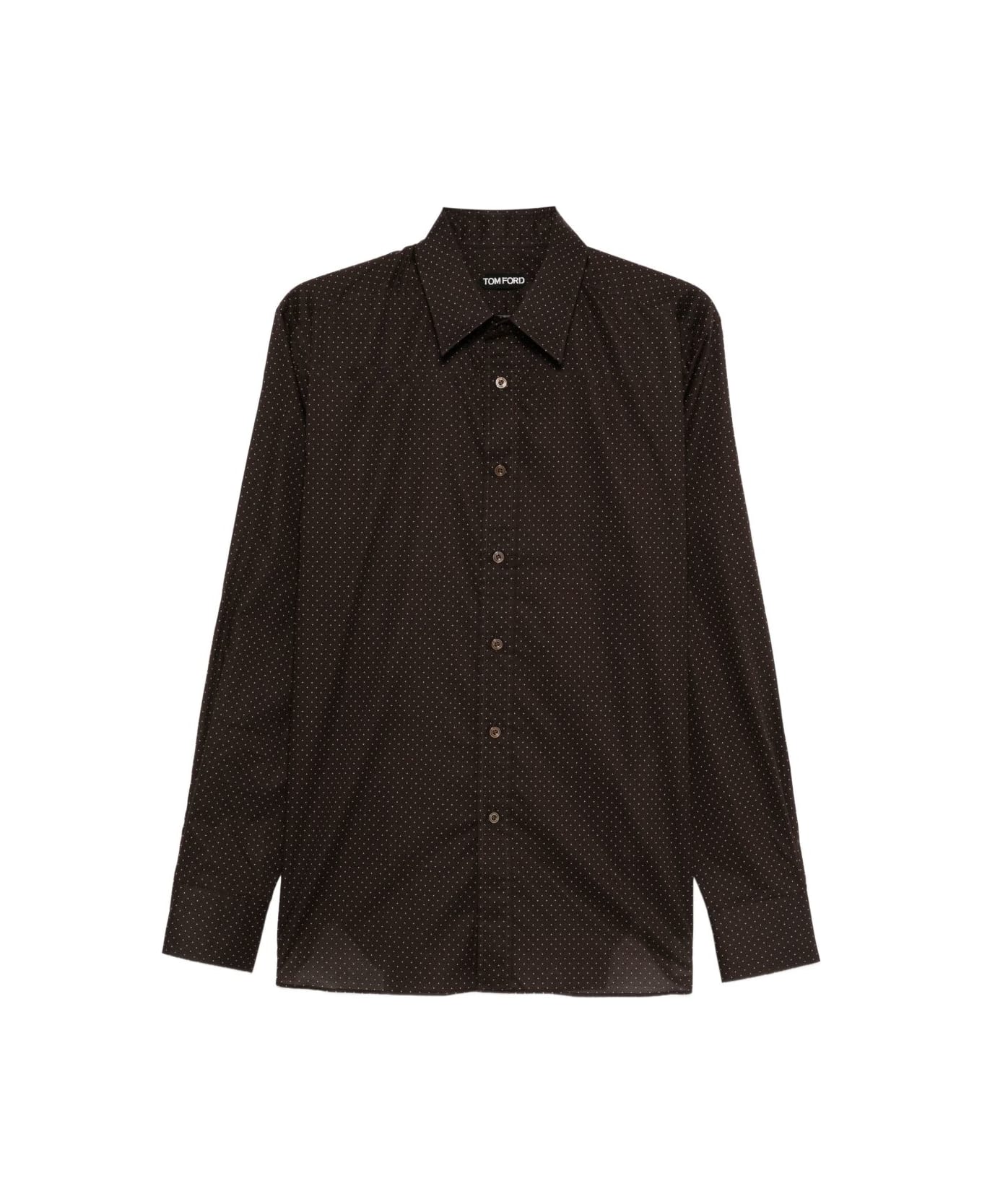 Tom Ford Polka Dot Shirt - Brown