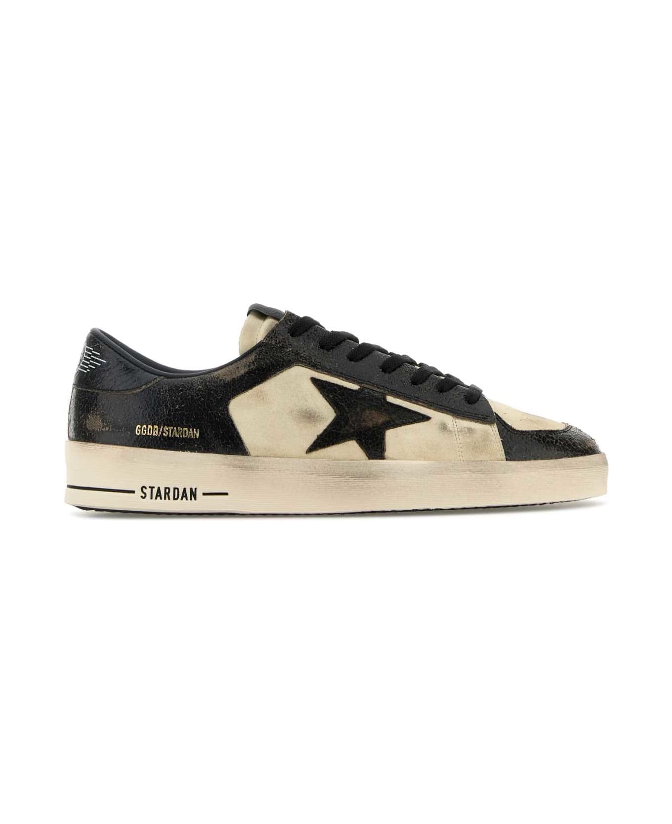 Golden Goose Two-tone Leather And Suede Stardan Sneakers - BLACKBEIGE