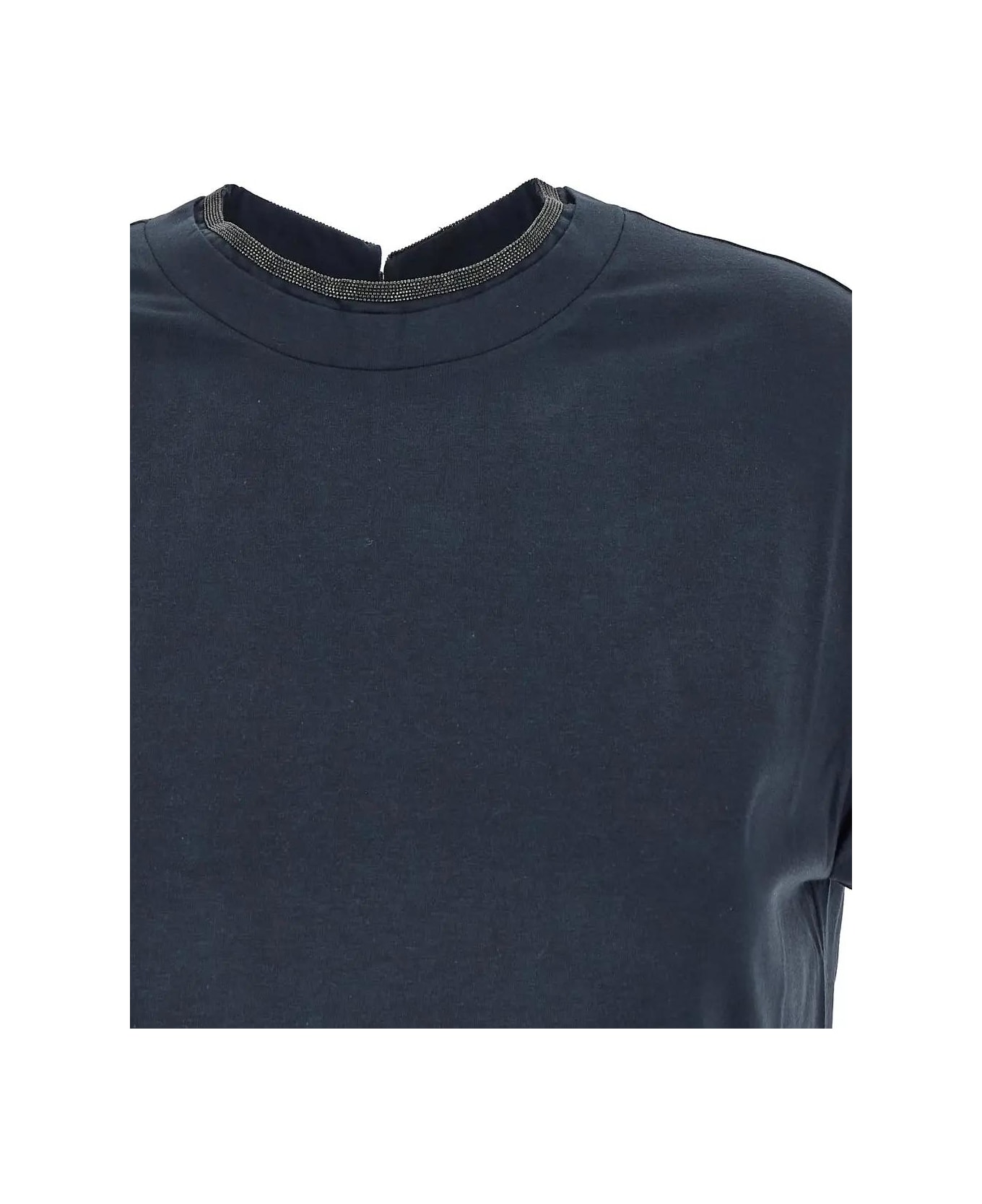 Brunello Cucinelli Round Neck T-shirt - Night Sky