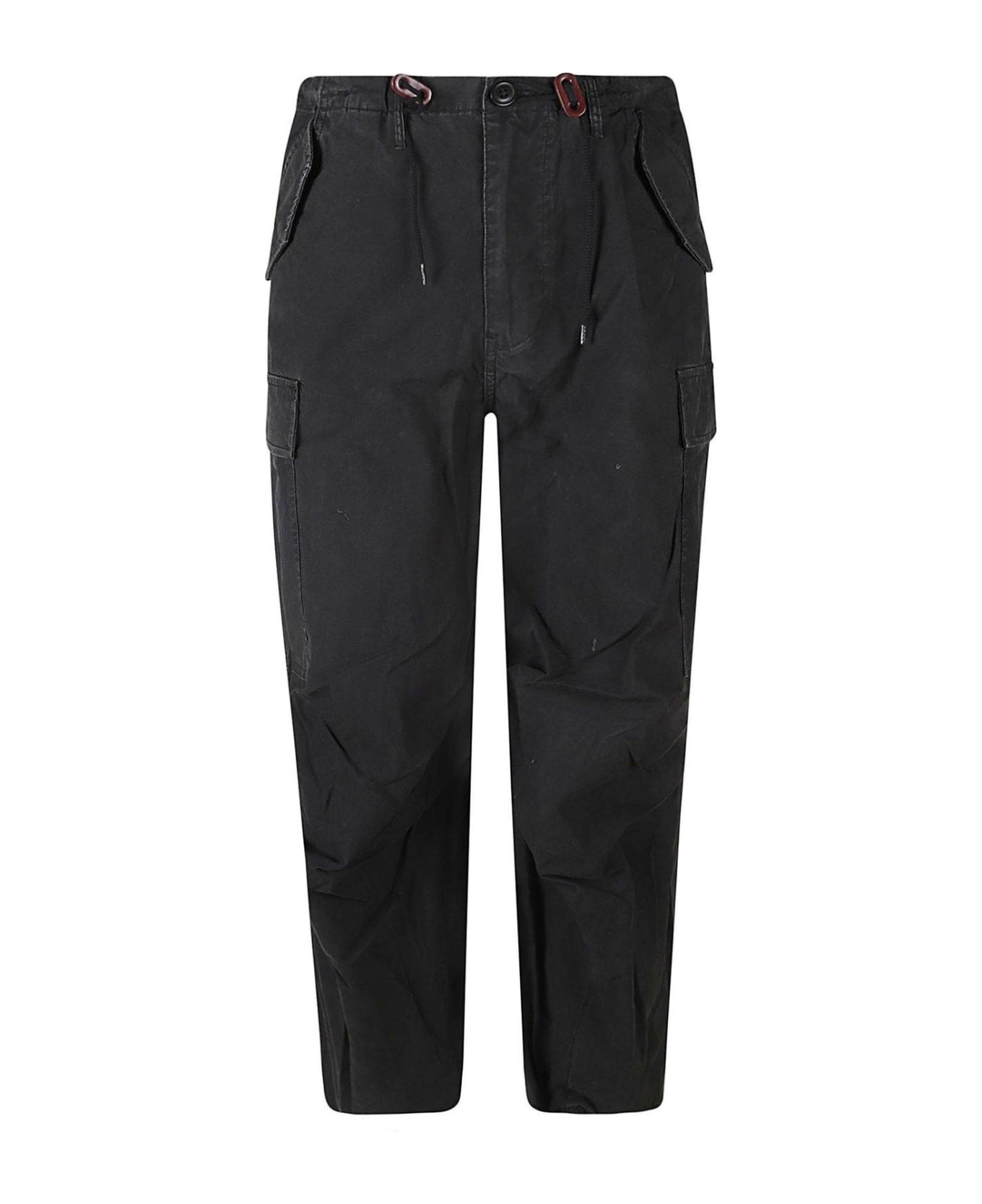 R13 Balloon Army Tapered Leg Cargo Trousers - Black