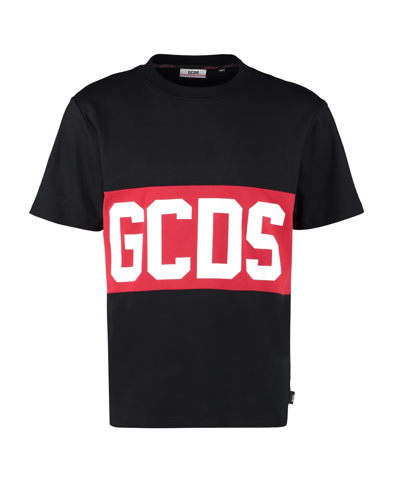 GCDS Logo Cotton T-shirt - black