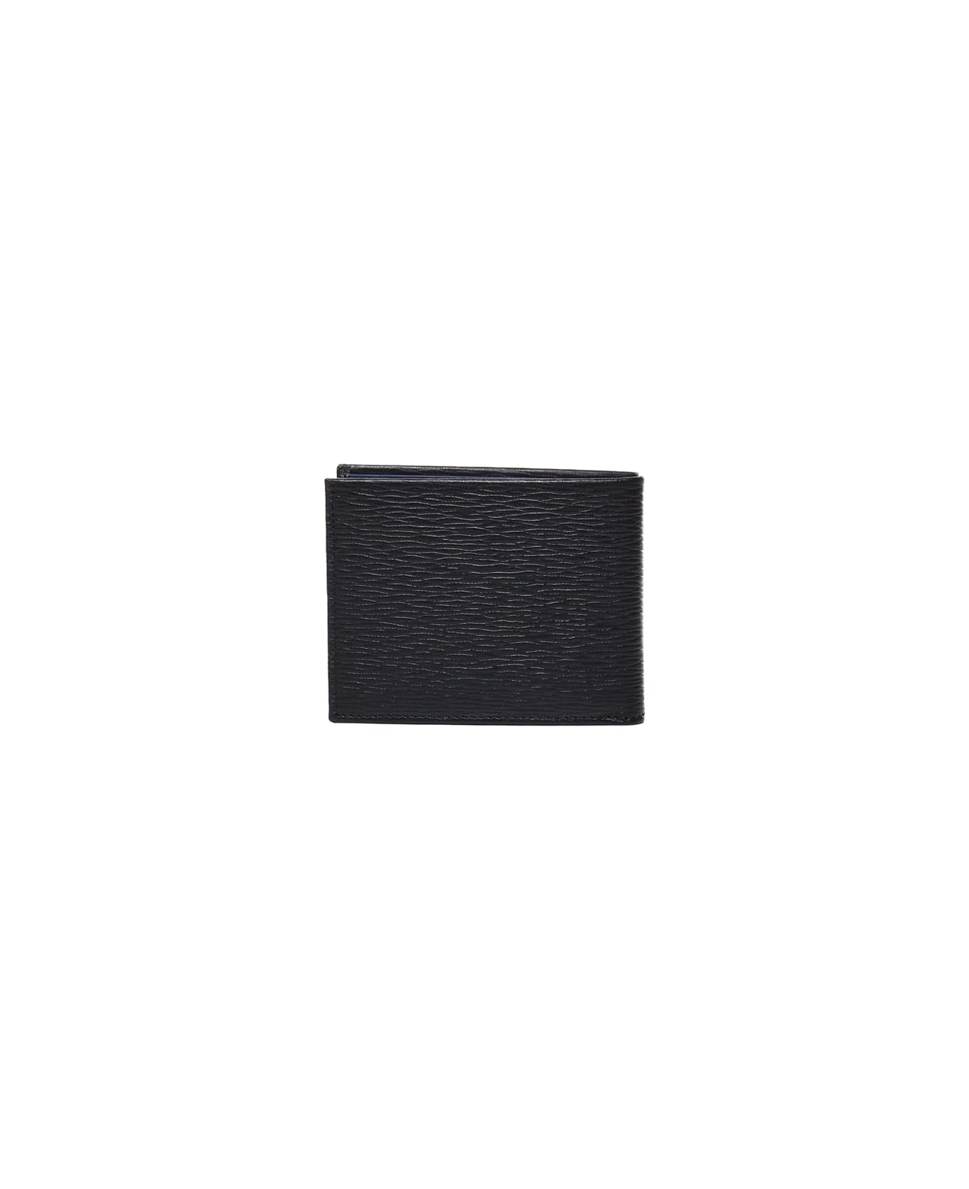 Ferragamo Gancini Wallet In Calfskin - Black