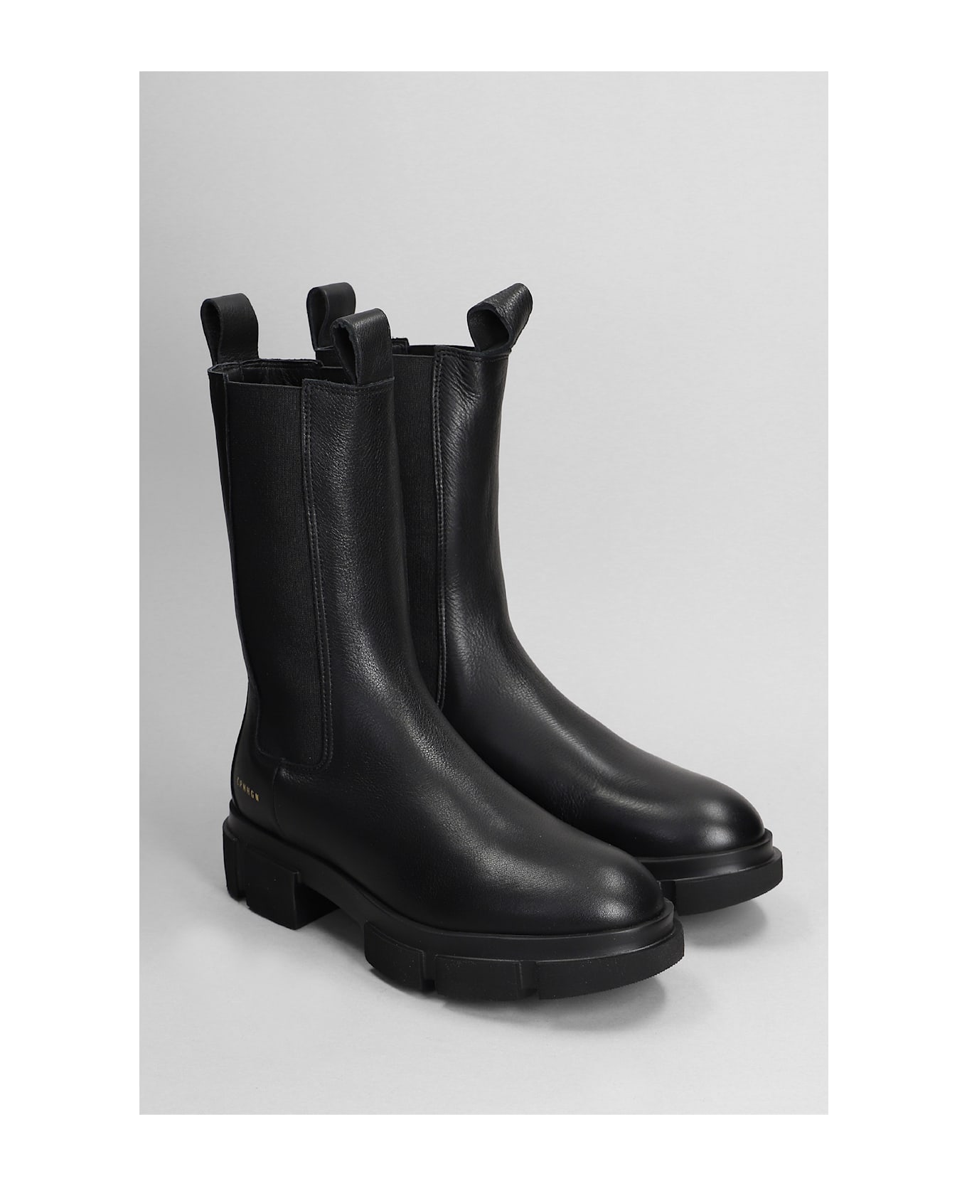 Copenhagen Cph 500 Combat Boots In Black Leather - black