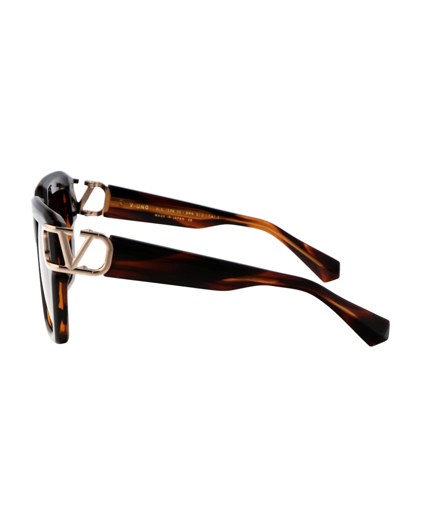 Valentino Eyewear V - Uno Sunglasses - 107B BRN - GLD