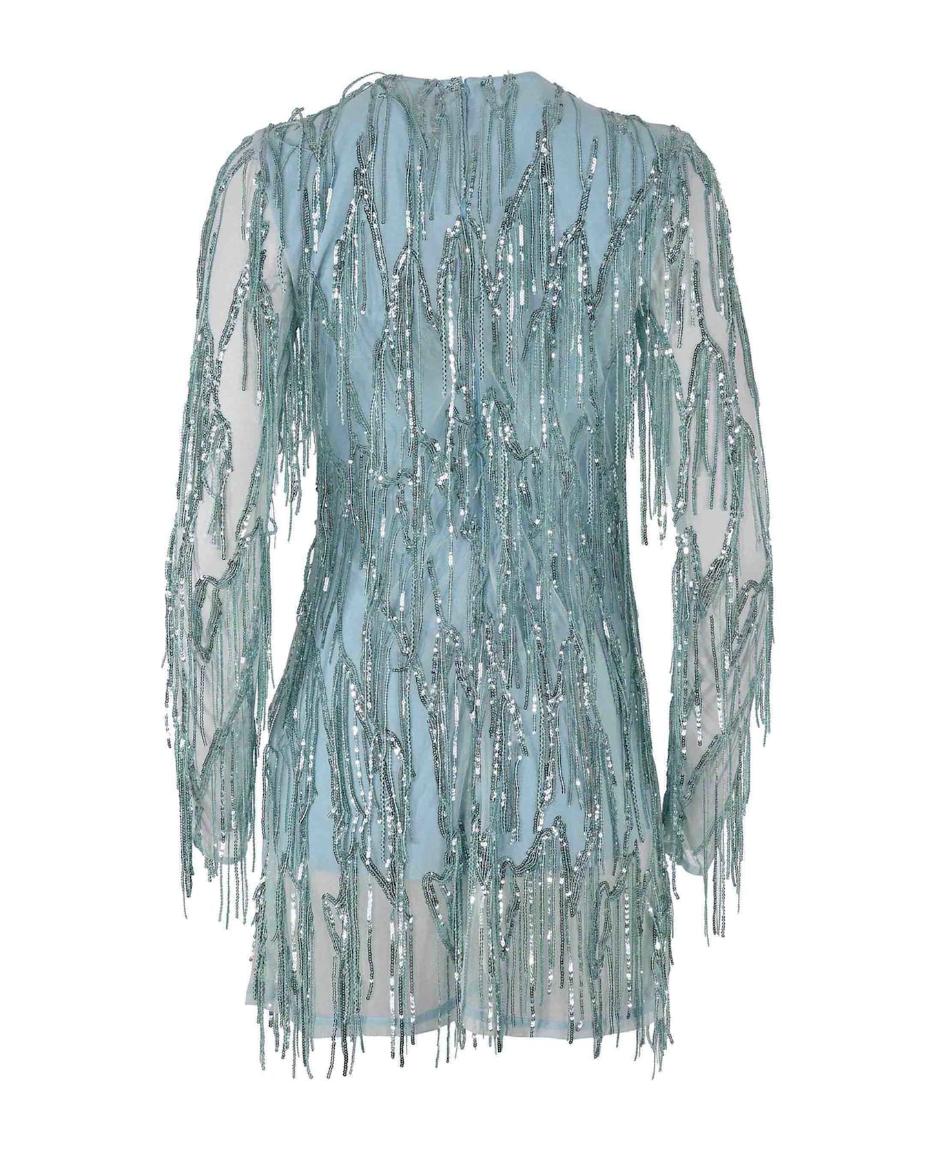 Rotate by Birger Christensen Dress Rotate "pailettes" Made Of Fabric - Light Blue