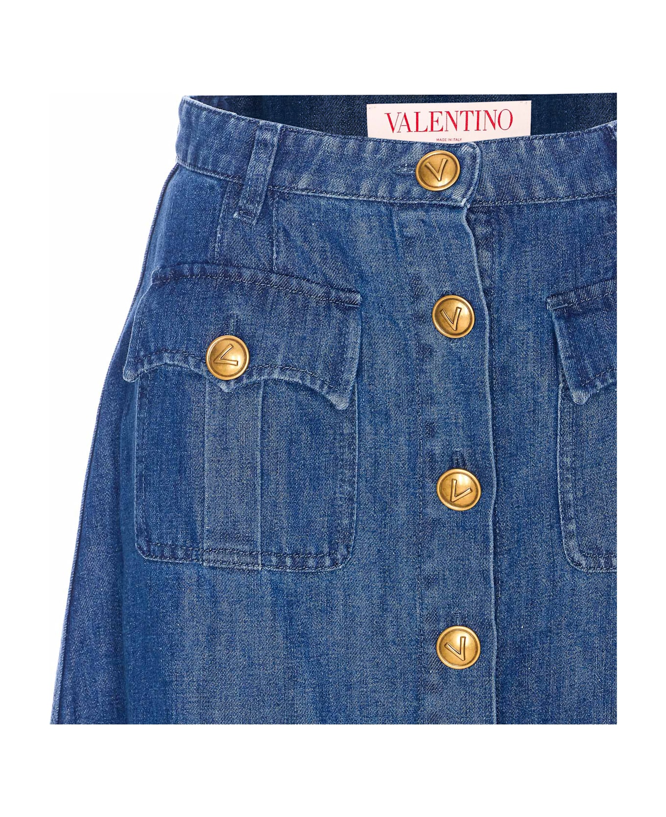 Valentino Garavani Light Denim Skirt - Blue