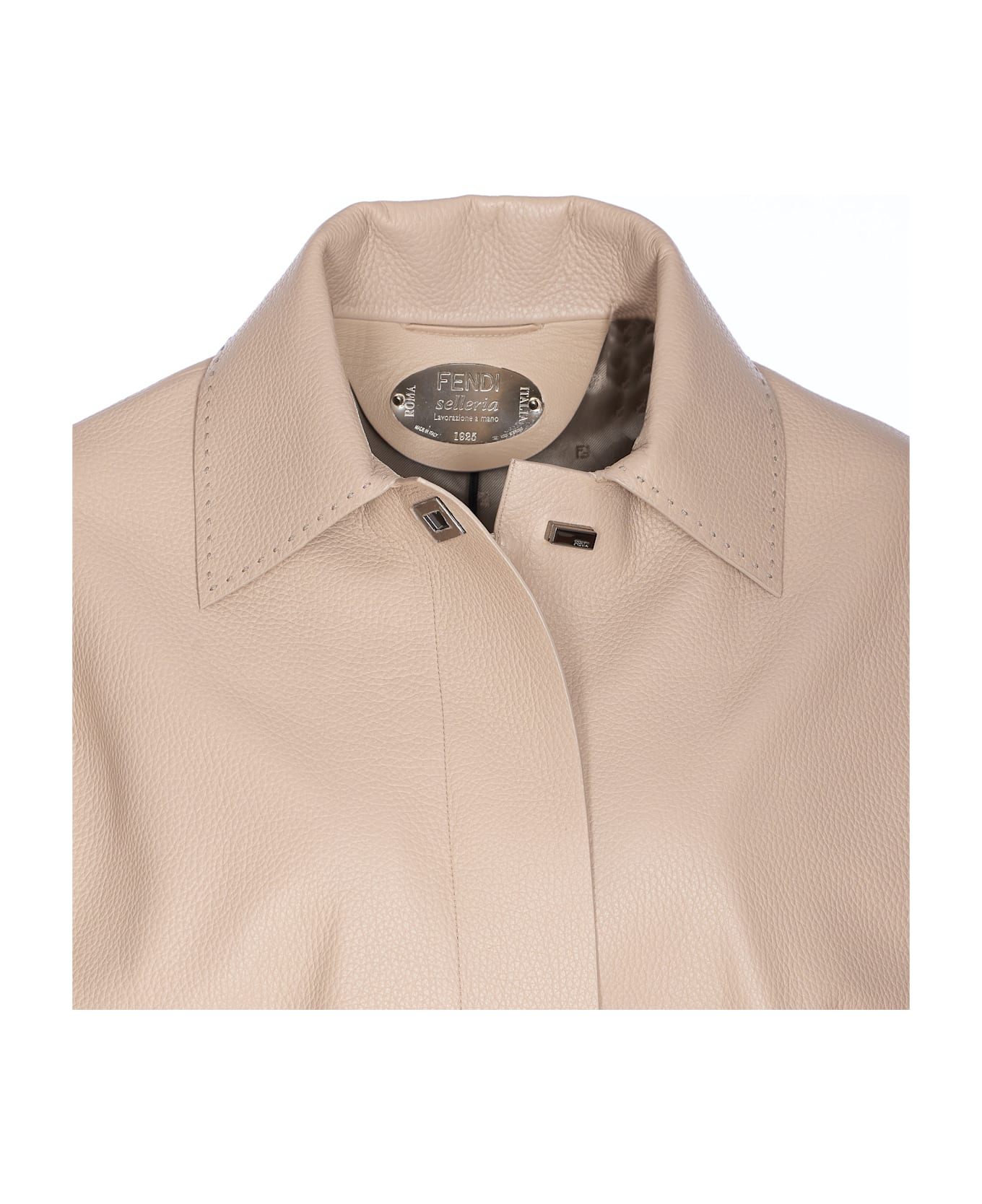 Fendi Leather Bomber - TORTORA