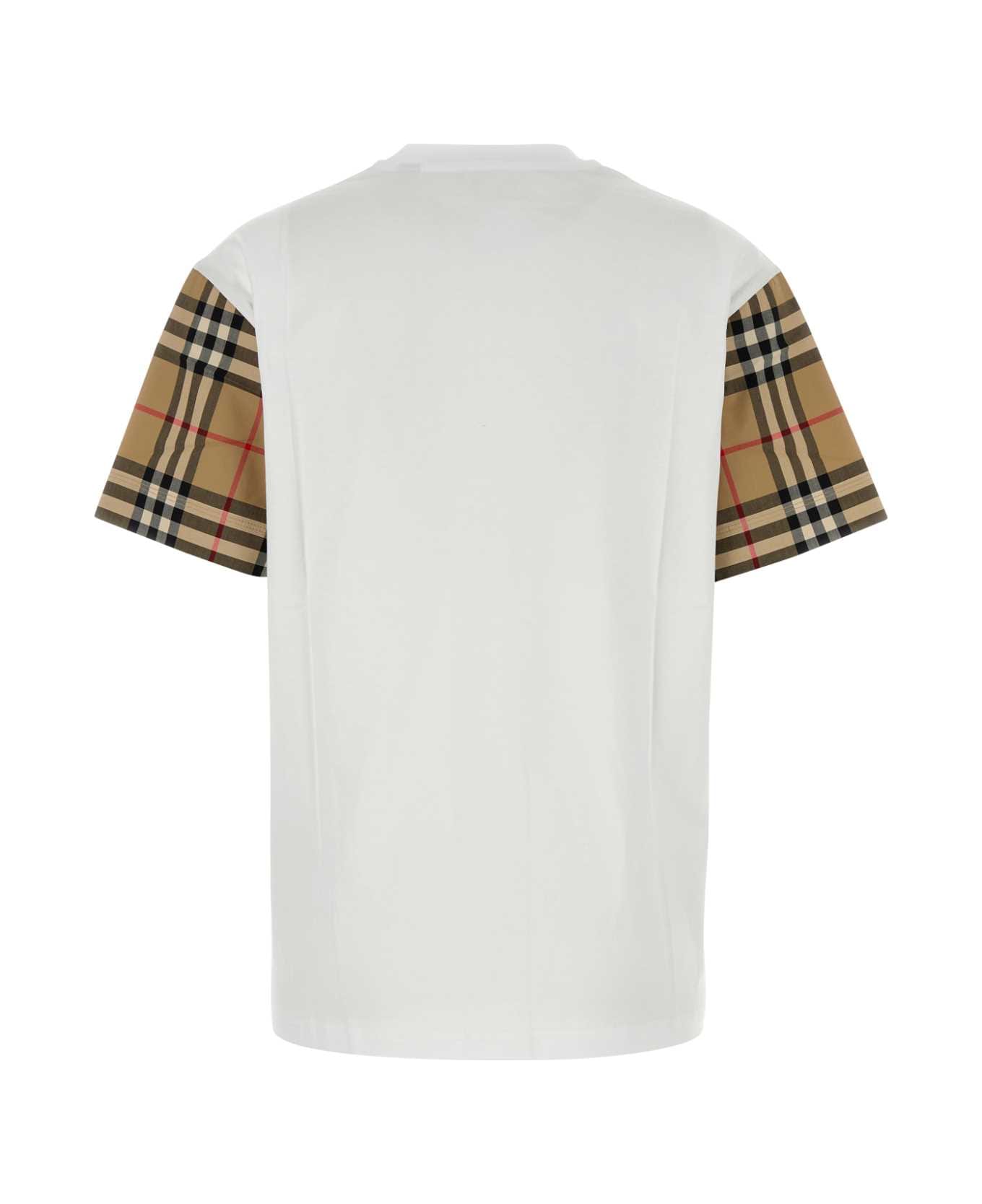 Burberry Check Archive Sleeve T-shirt - WHITE