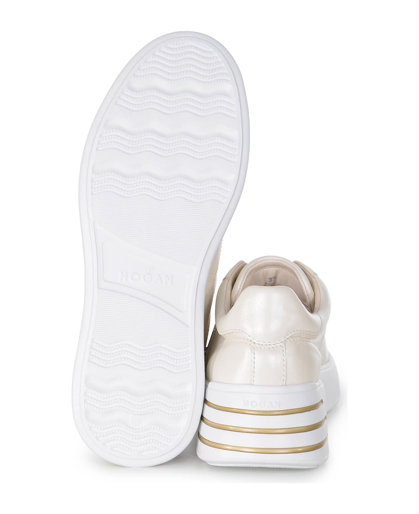 Hogan Rebel Embellished Sneakers Hogan - Beige