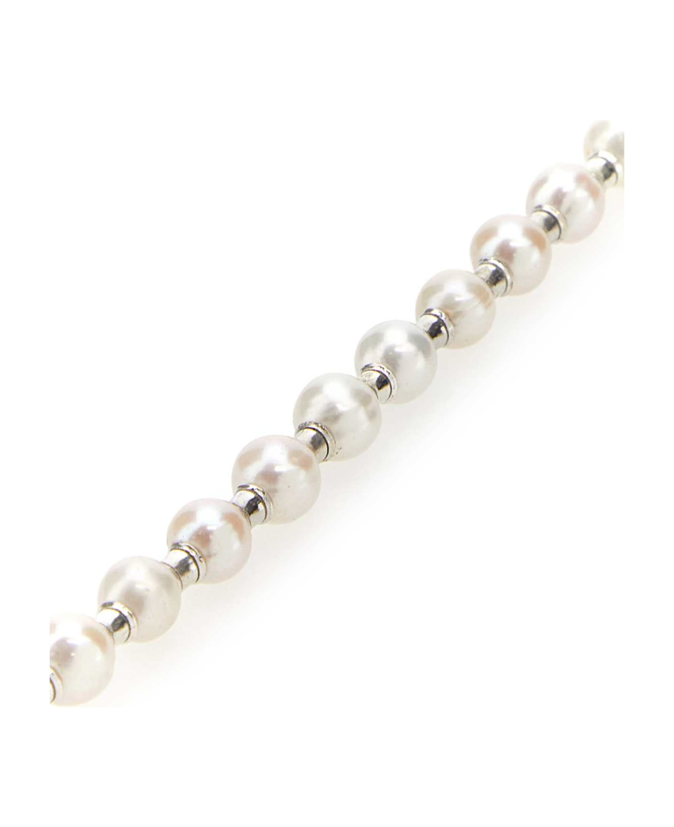 Emanuele Bicocchi Pearls And Silver 925 Bracelet - WHITE