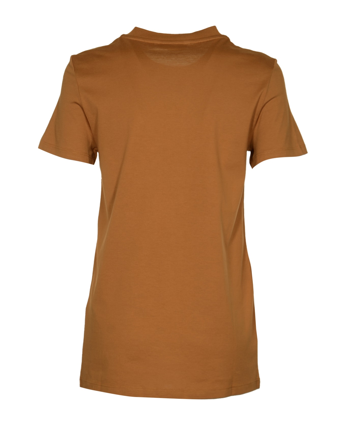 Max Mara Crewneck Short-sleeved T-shirt - Cuoio