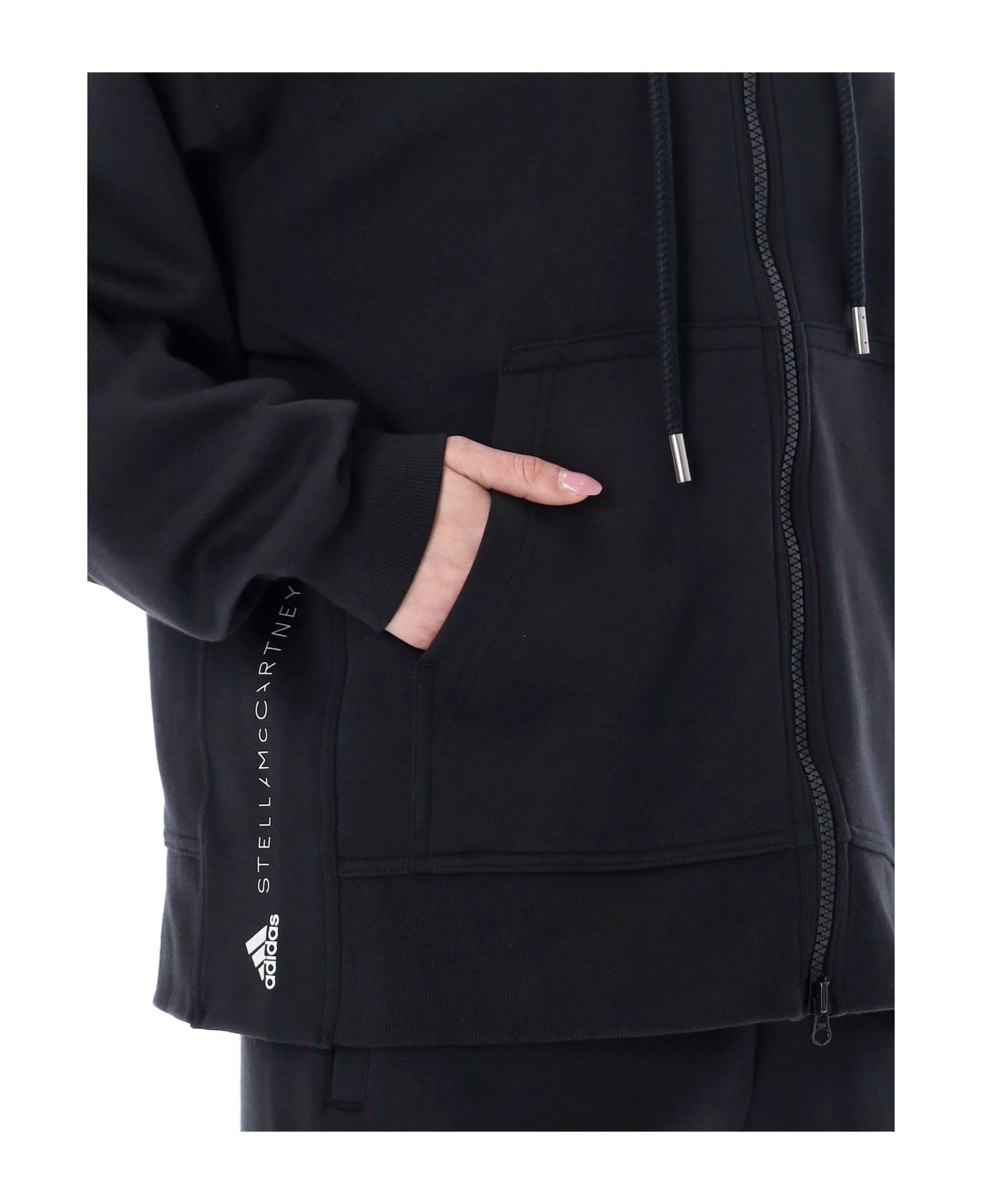 Adidas by Stella McCartney Full-zip Logo Hoodie - Black/white ジャケット