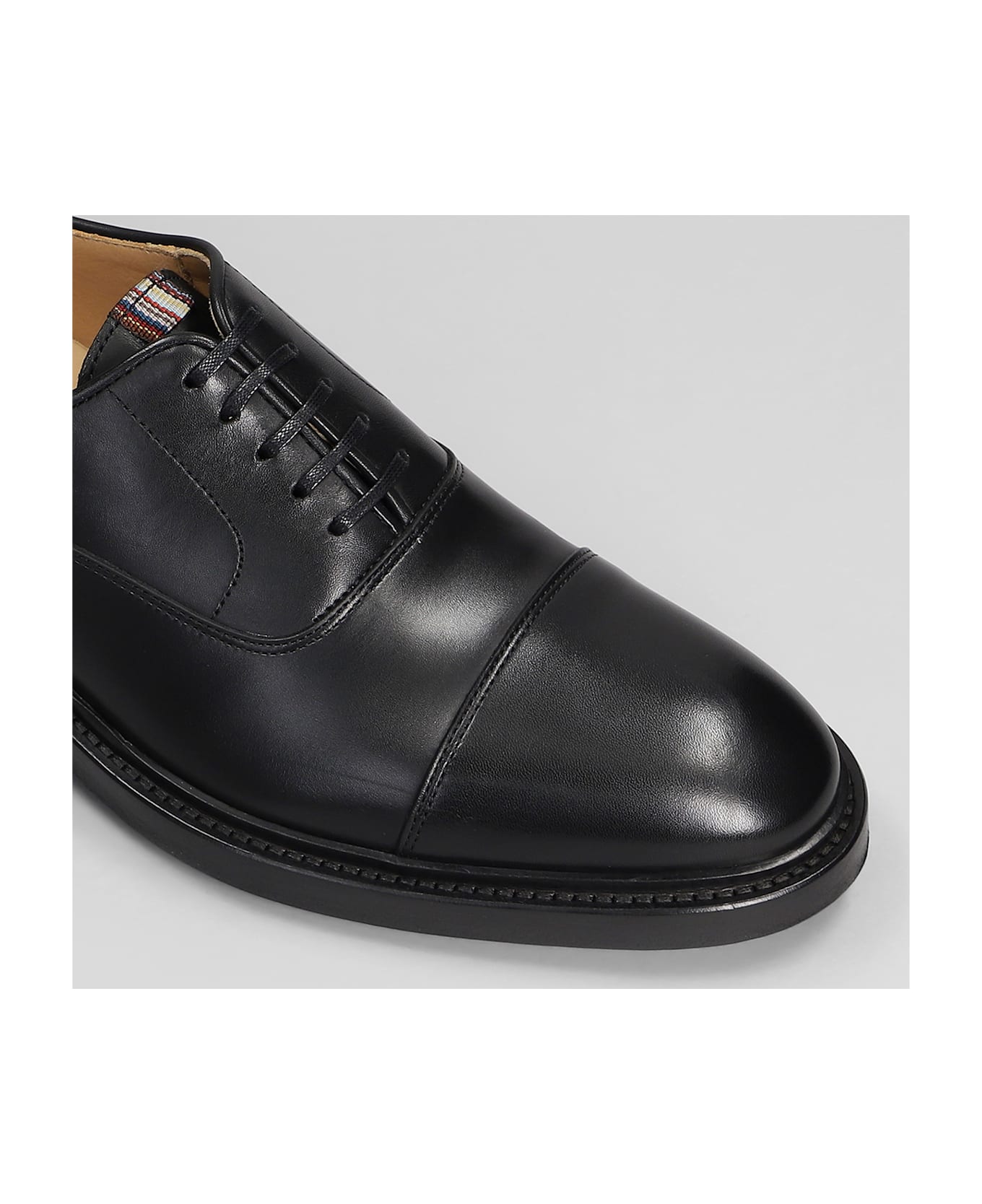 Paul Smith Balthazar Lace Up Shoes In Black Leather - black