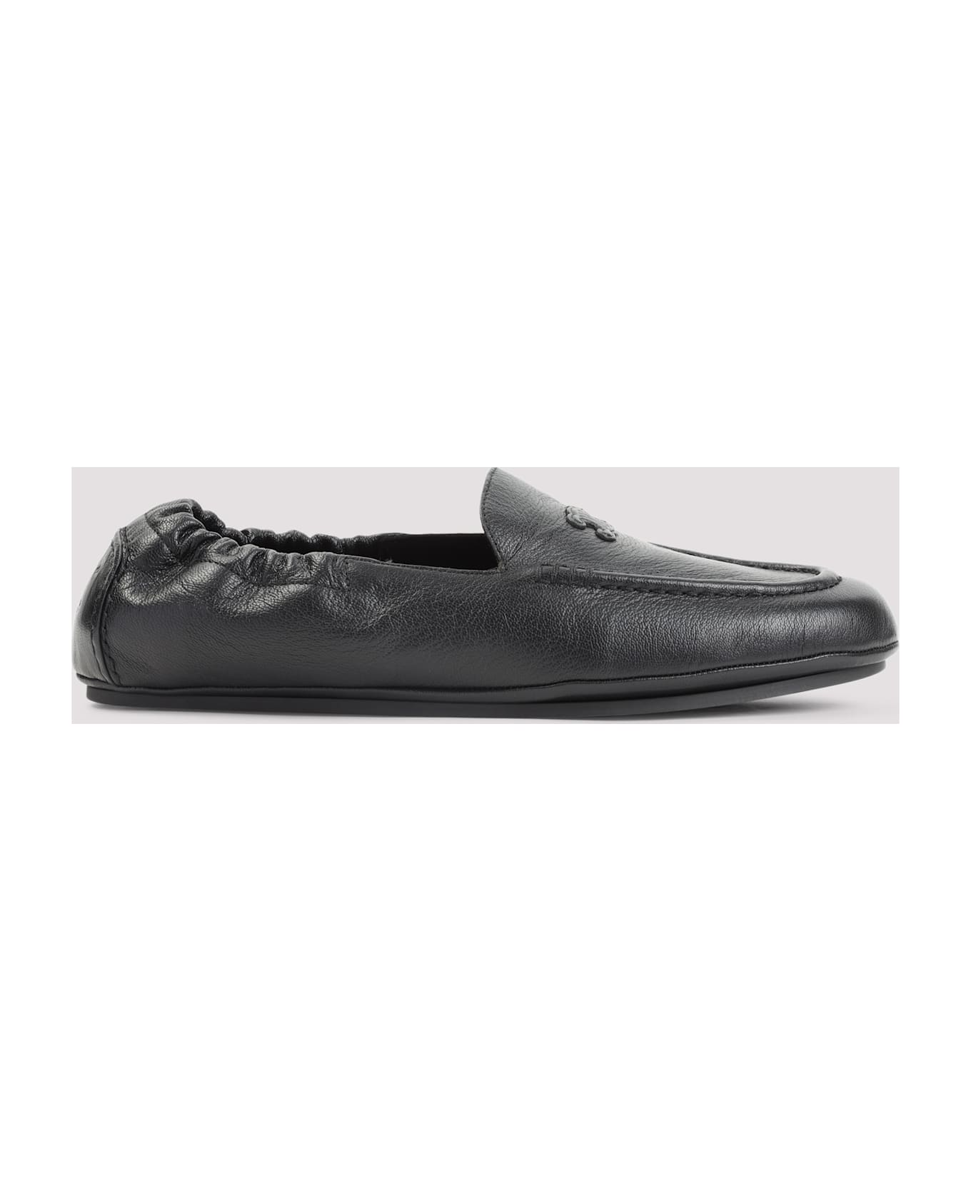 Celine Leather Triomphe Loafers - No Black