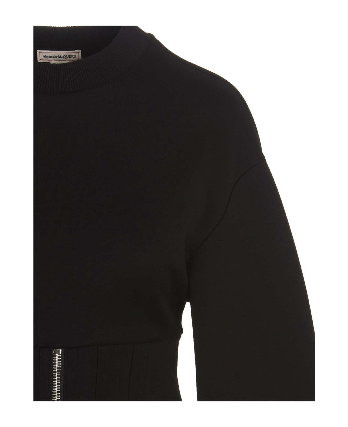 Alexander McQueen Zip Detailed Sweatshirt - Black  