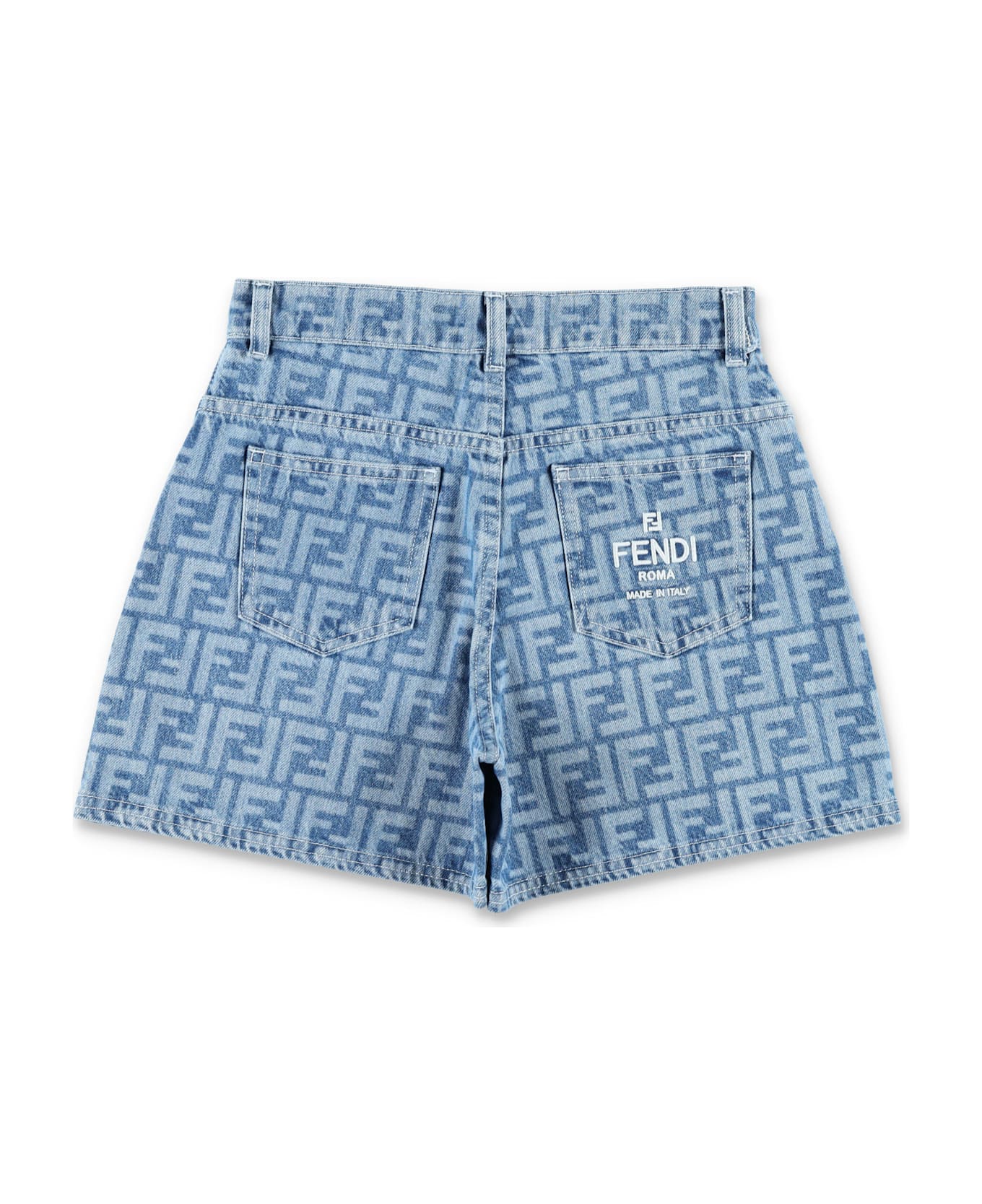 Fendi Kid - Ff Shorts Denim - DARK BLU